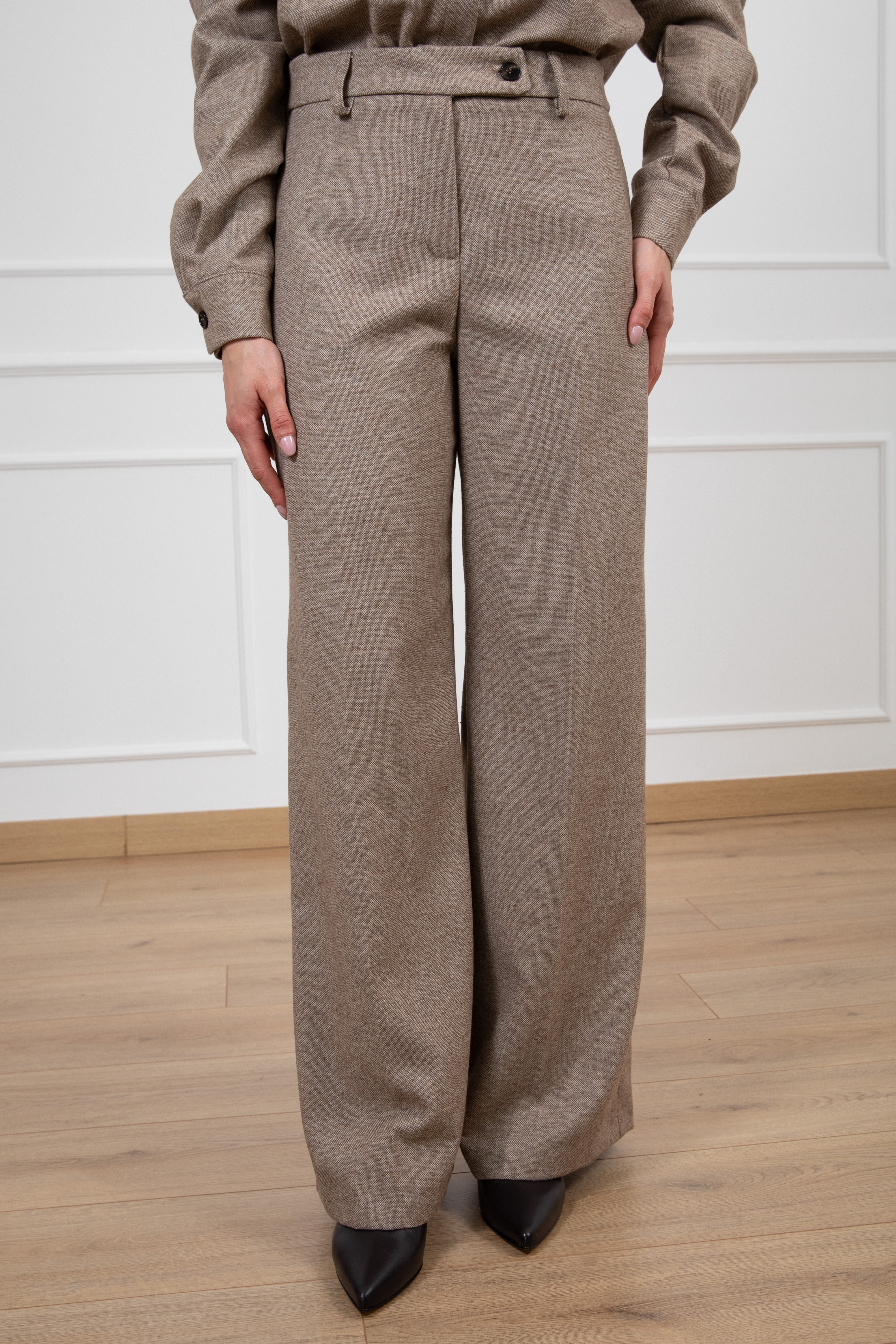 Pantalone sartoriale sale e pepe in lana Tensione IN