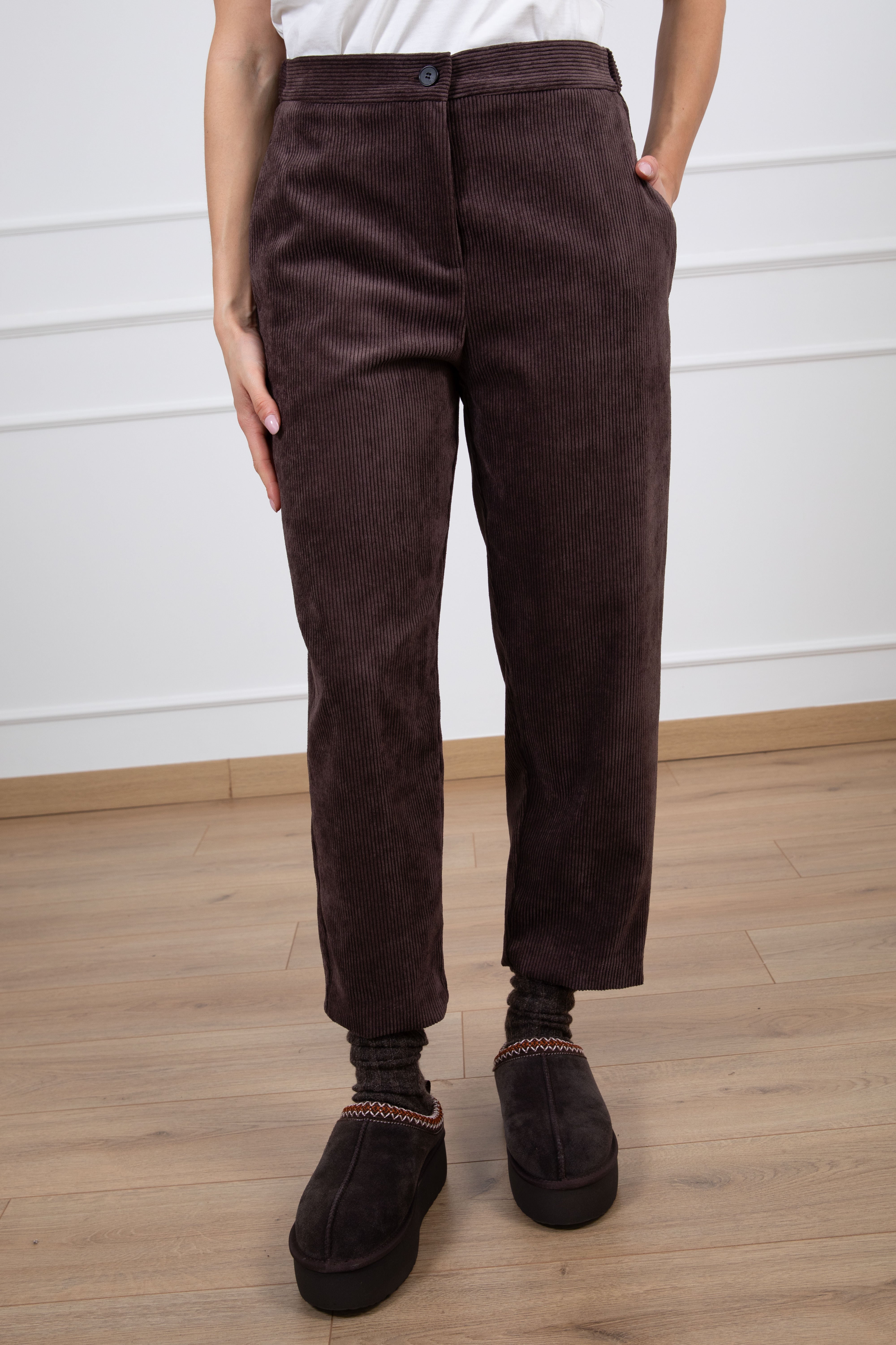 Pantalone carrot-fit in velluto rocciatore ViCOLO