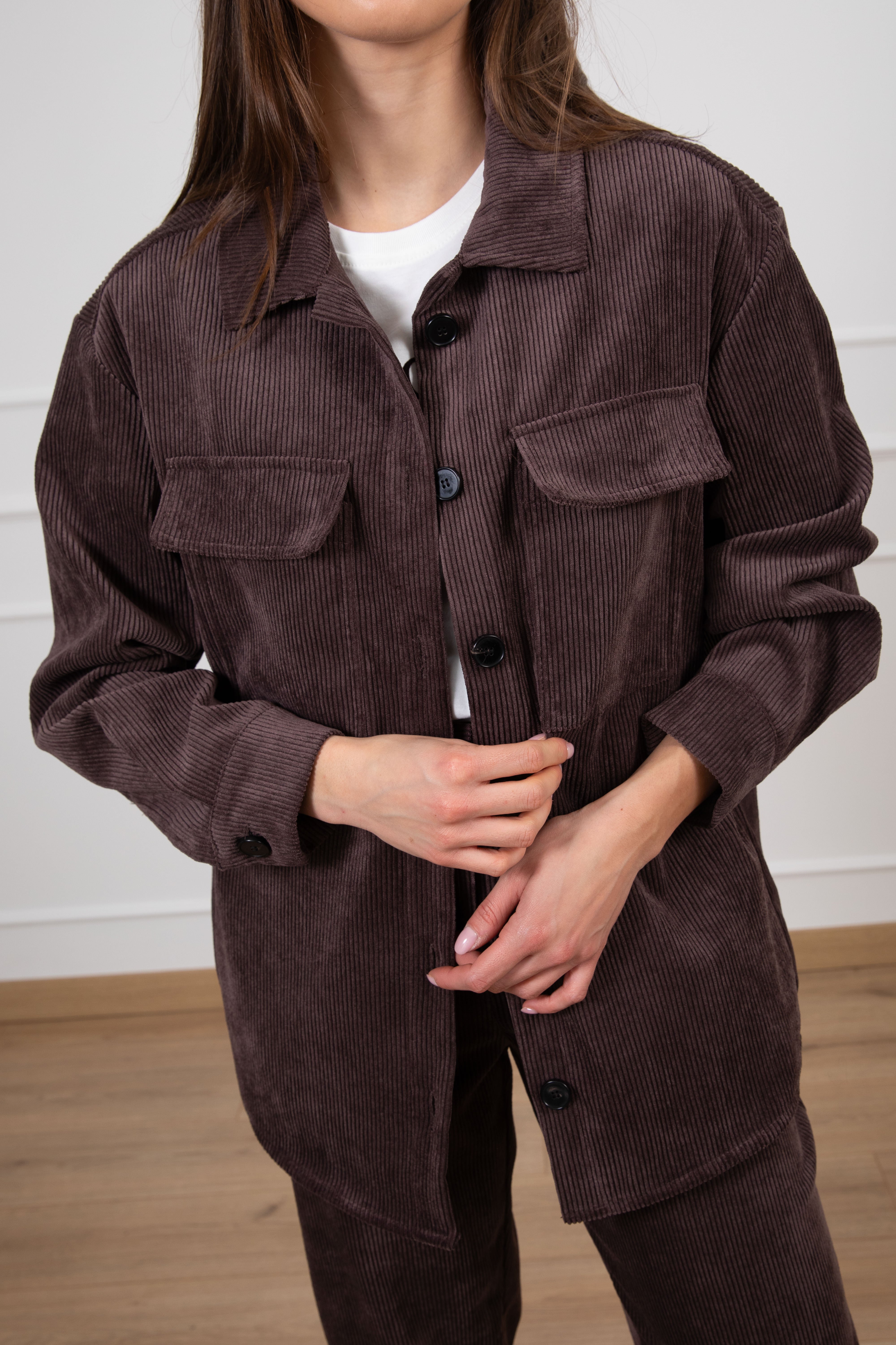 Camicia con tasche in velluto rocciatore ViCOLO