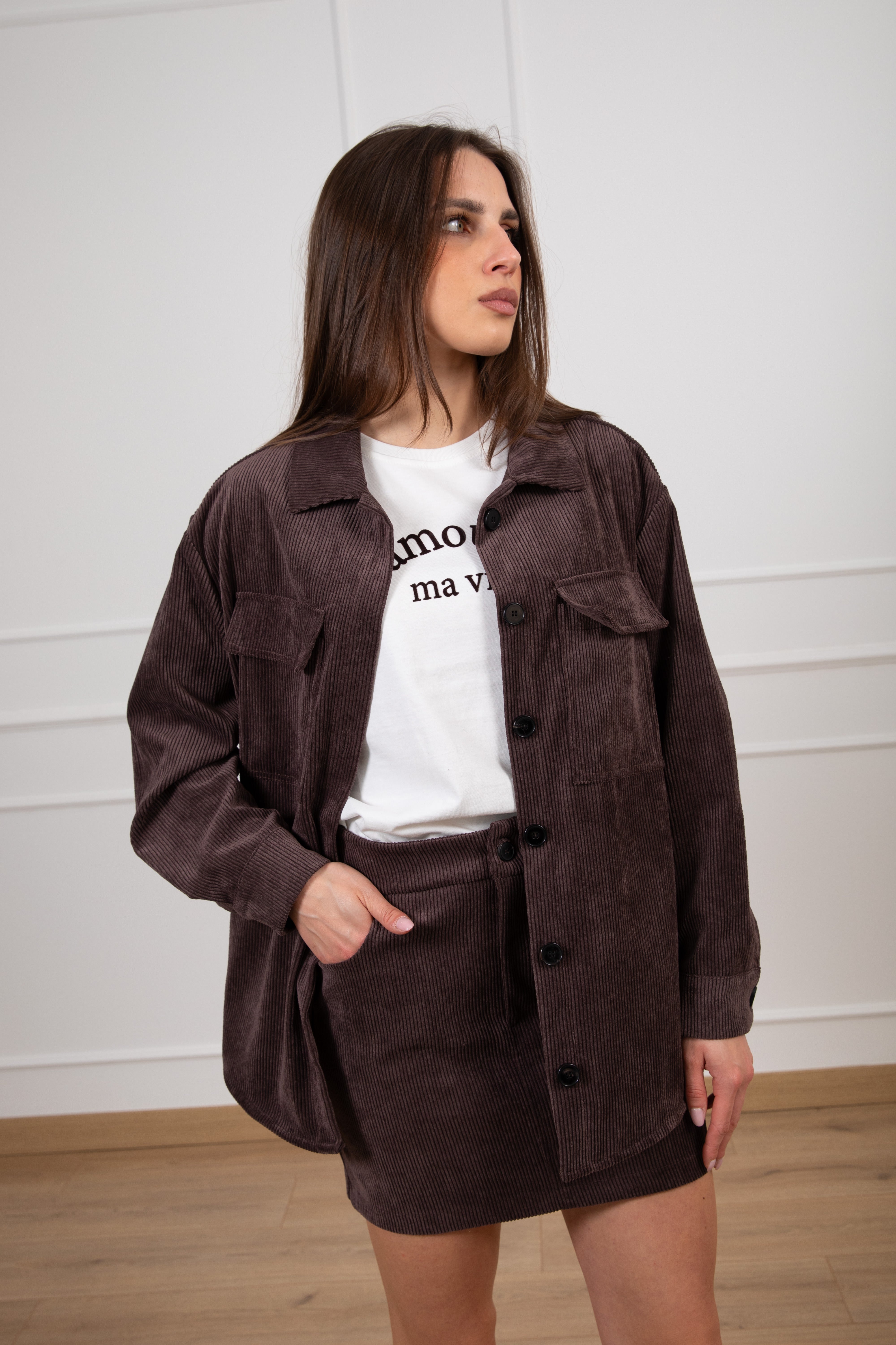 Mini-gonna in velluto rocciatore ViCOLO