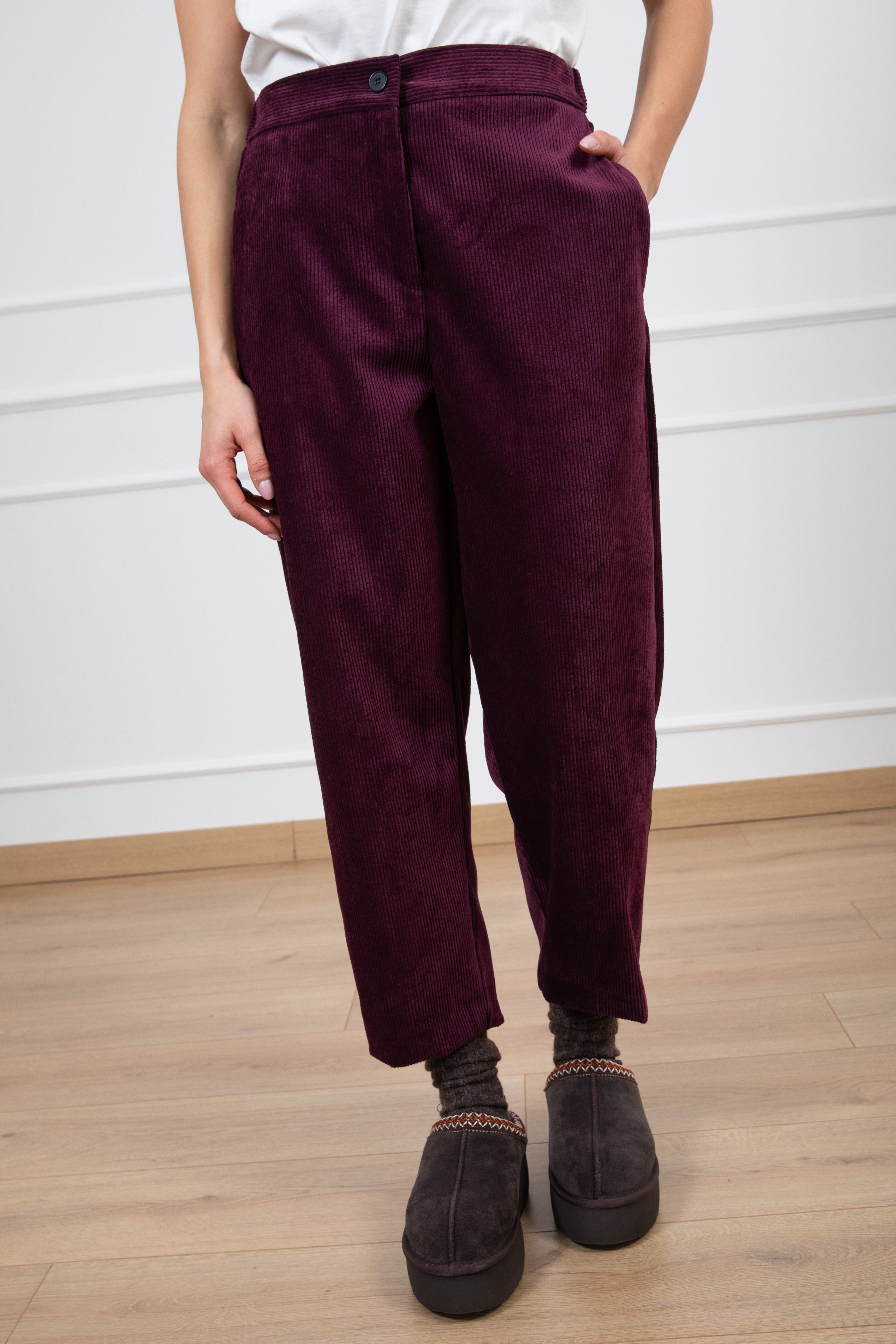 Pantalone carrot-fit in velluto rocciatore ViCOLO