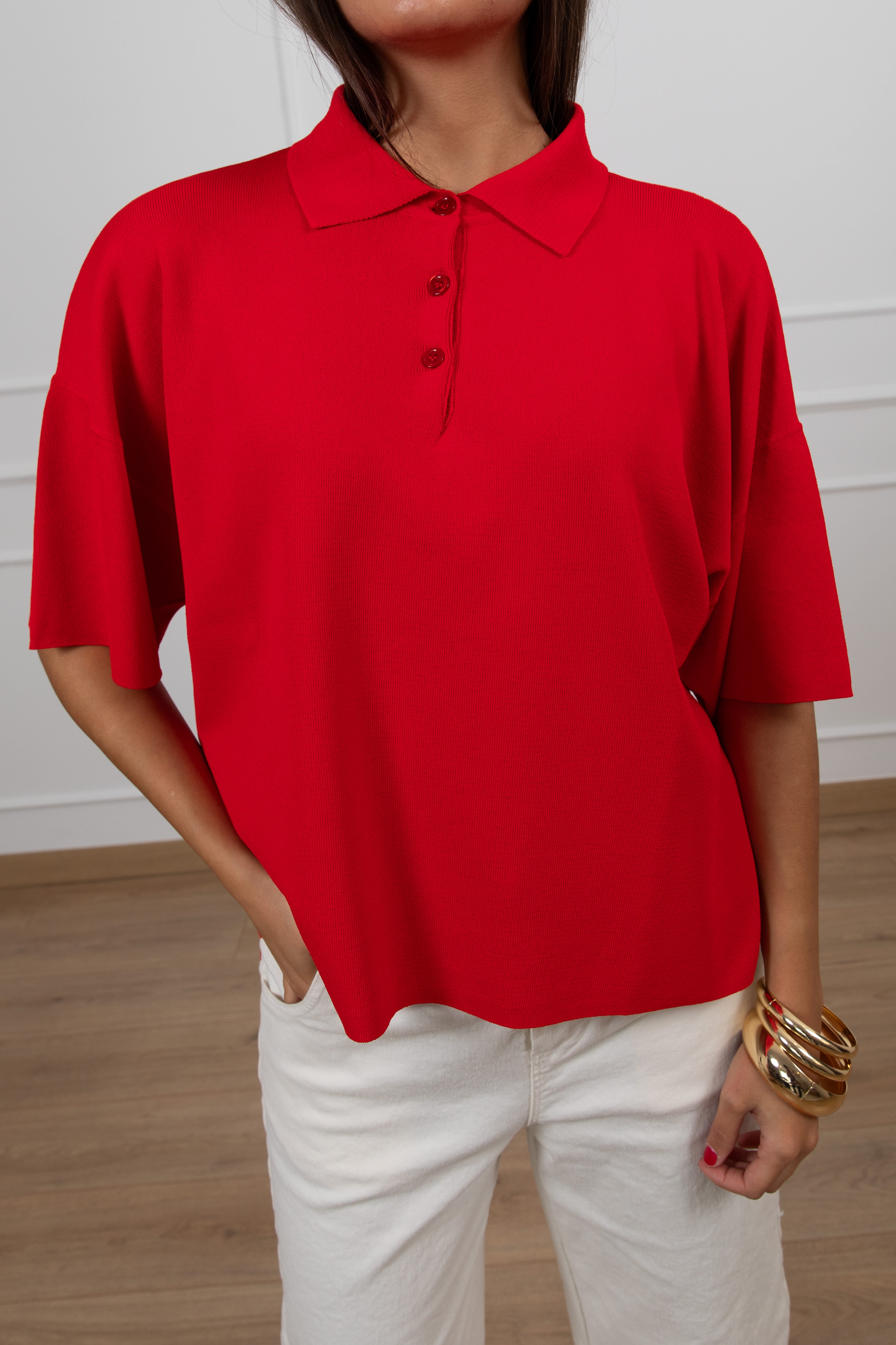 Polo over-size in viscosa ViCOLO