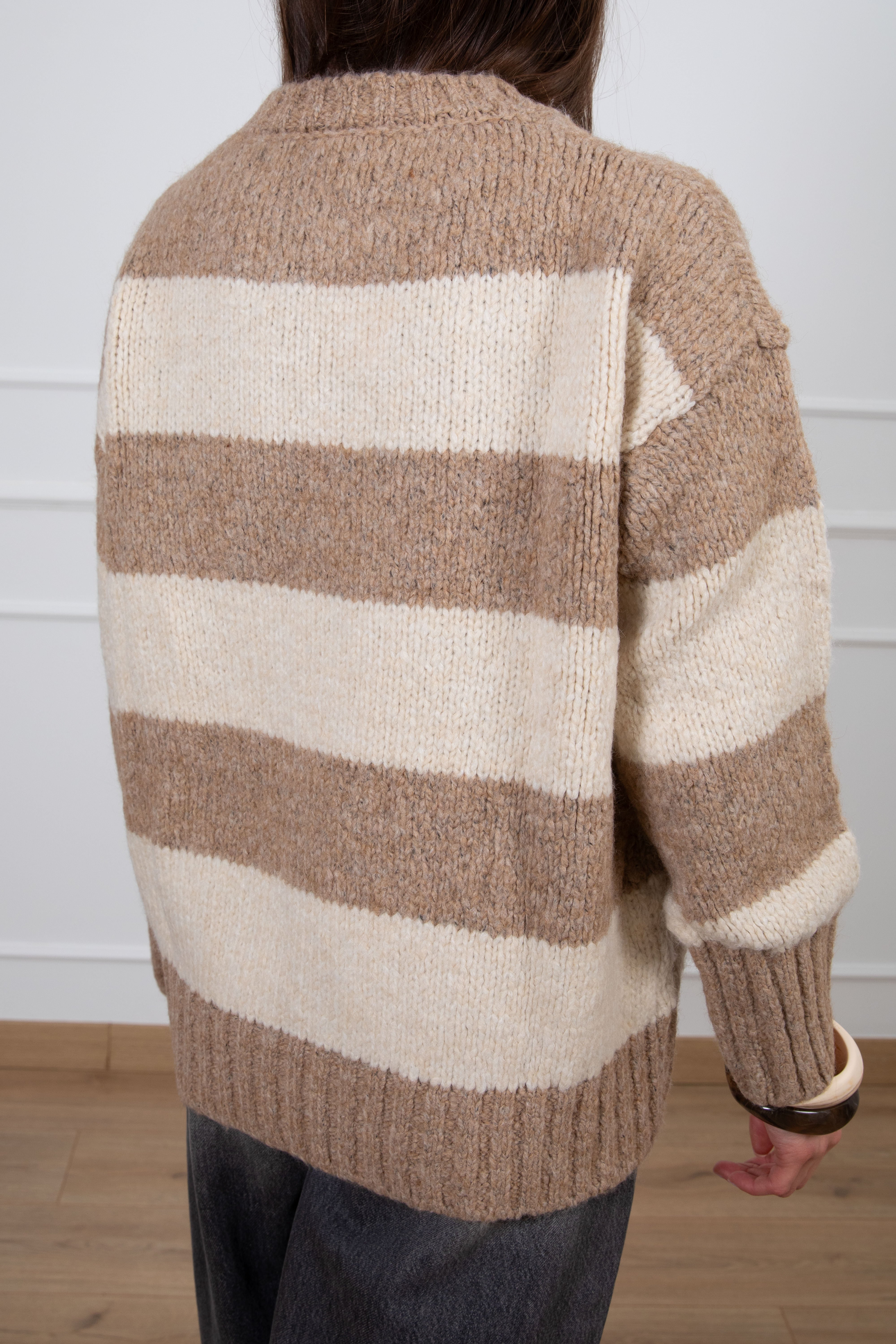 Pull in lana grossa a righe ViCOLO