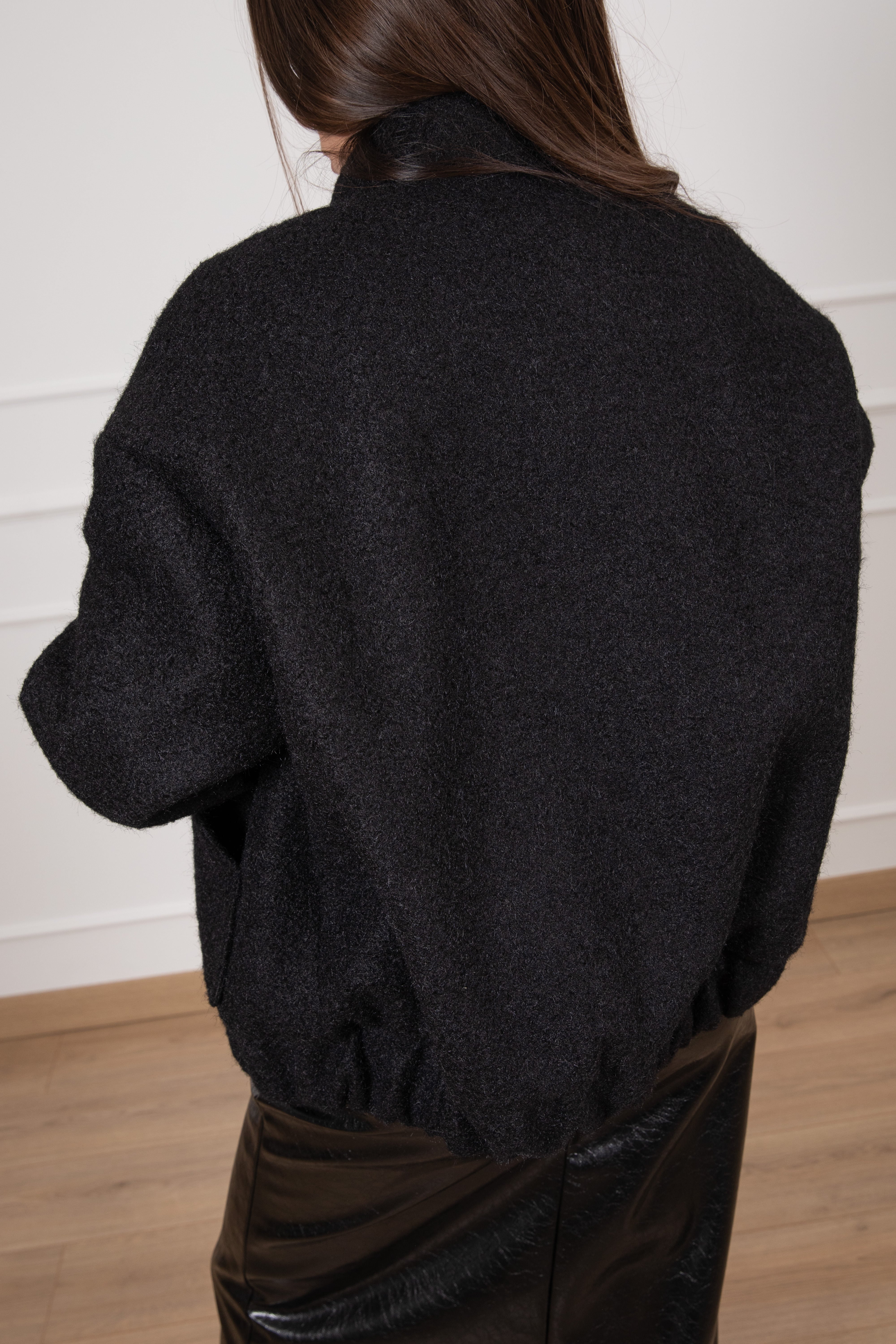 Bomber bouclè con tasche ViCOLO