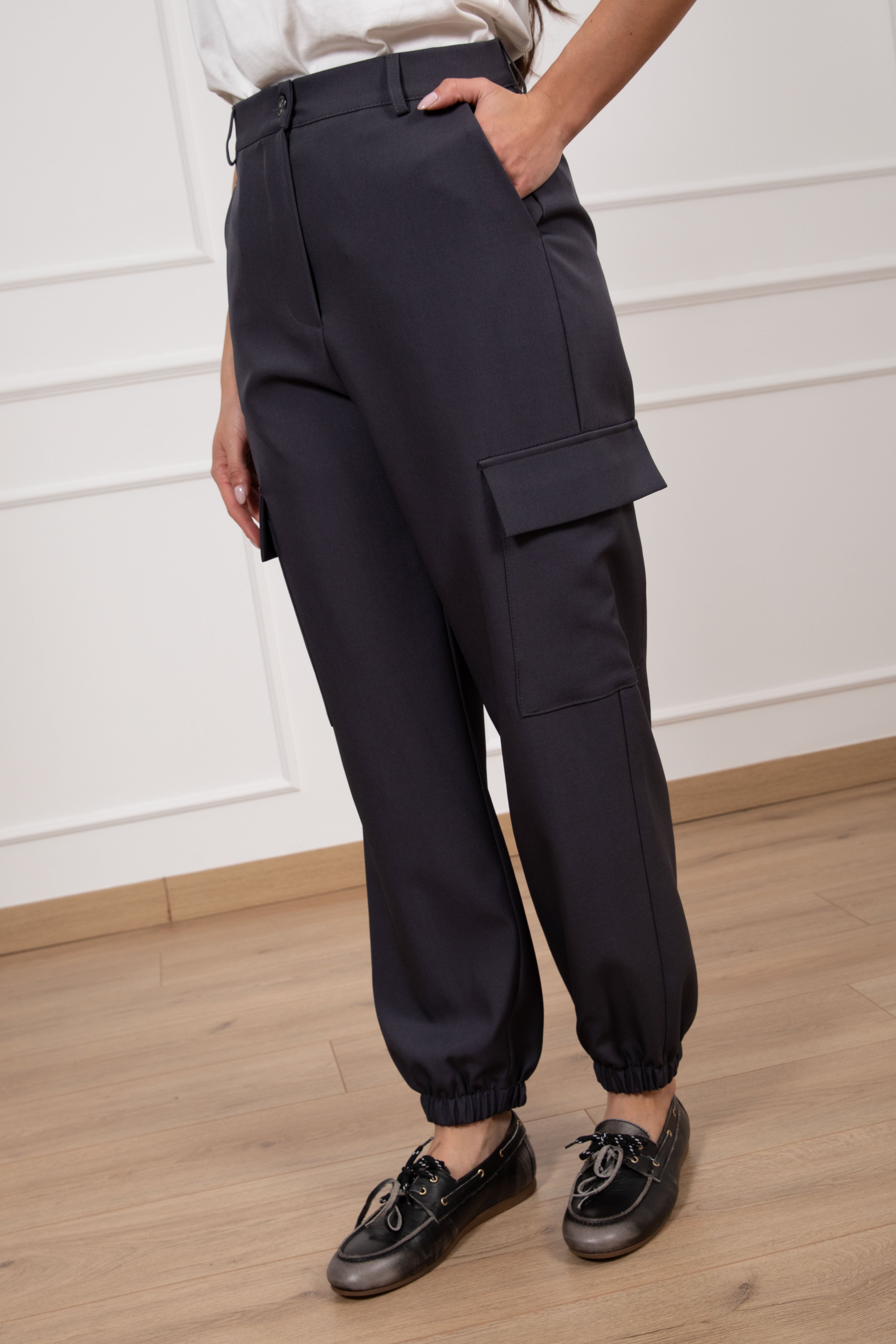 Pantalone cargo con elastico sul fondo ViCOLO