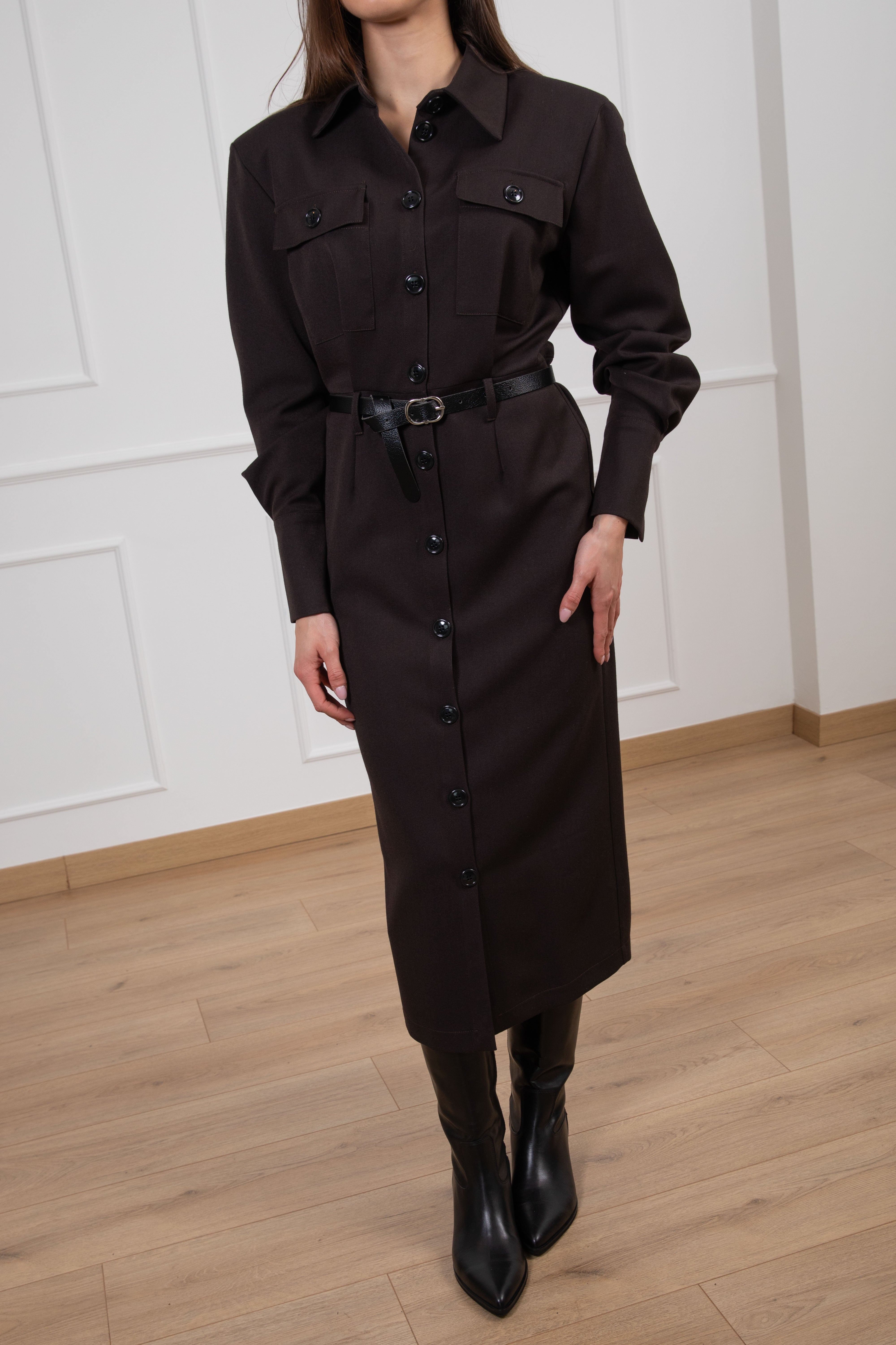 Abito chemisier con tasche Susy Mix