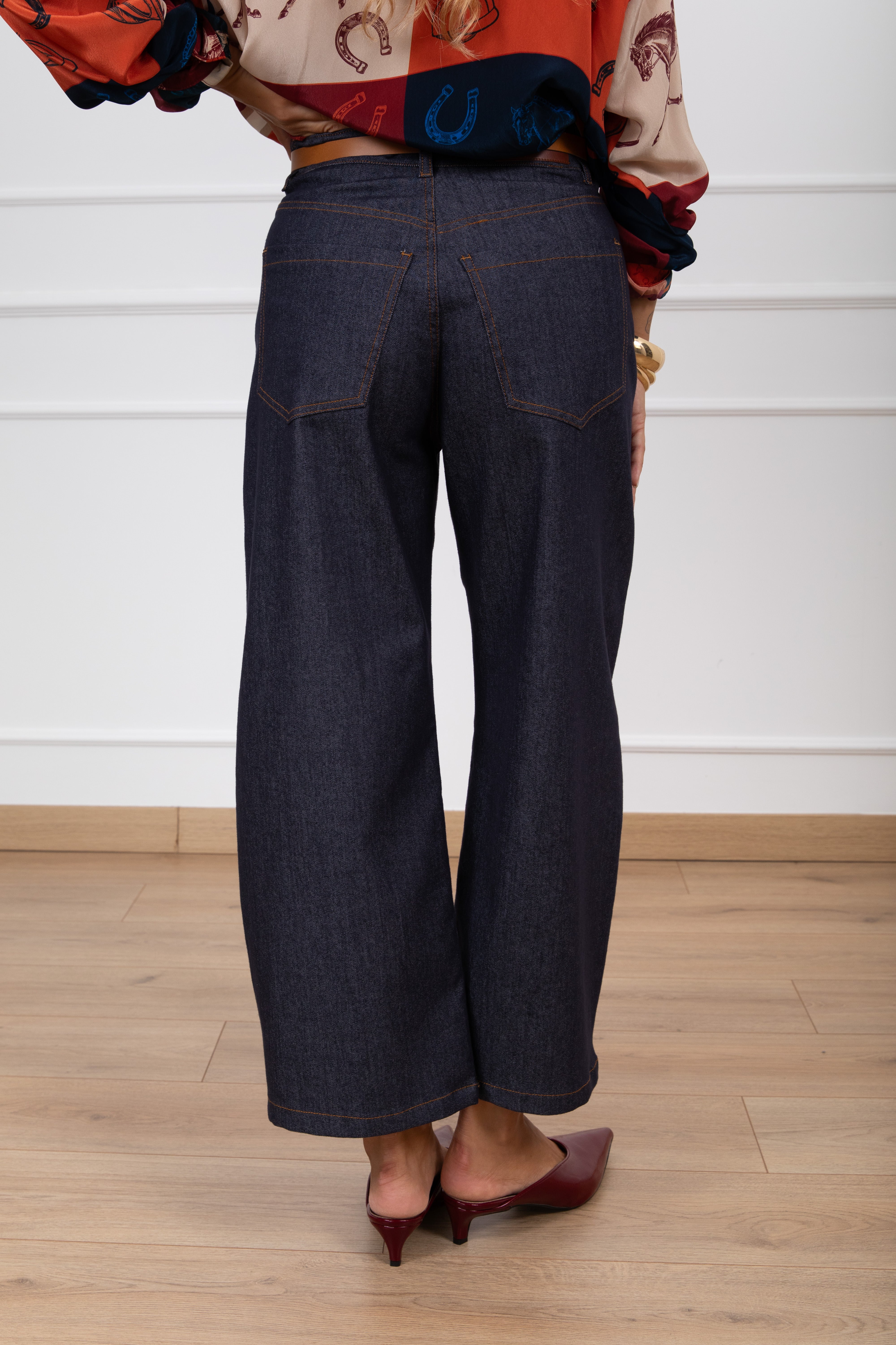 Jeans tela originale con cintura placca Tensione IN