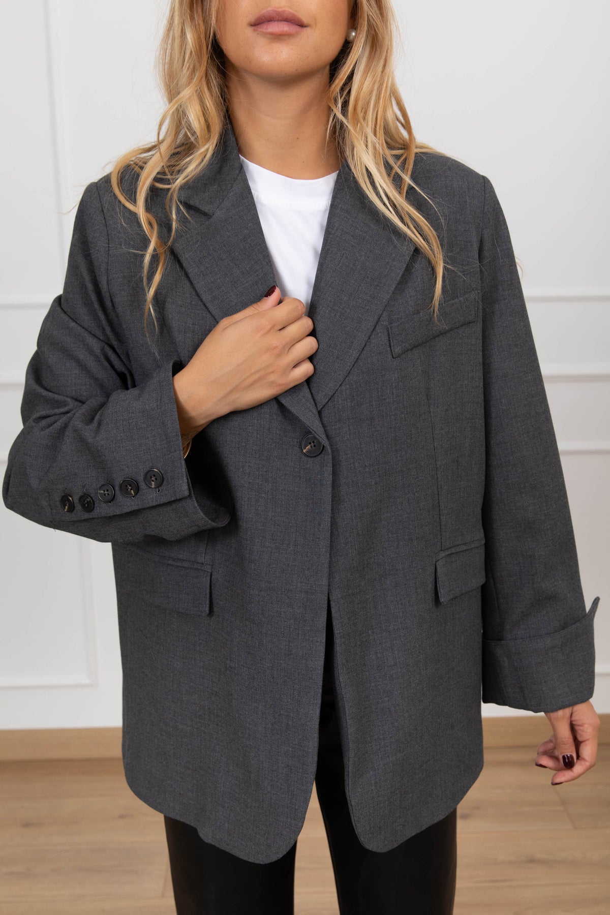 Giacca over-size variante grigio Tensione IN