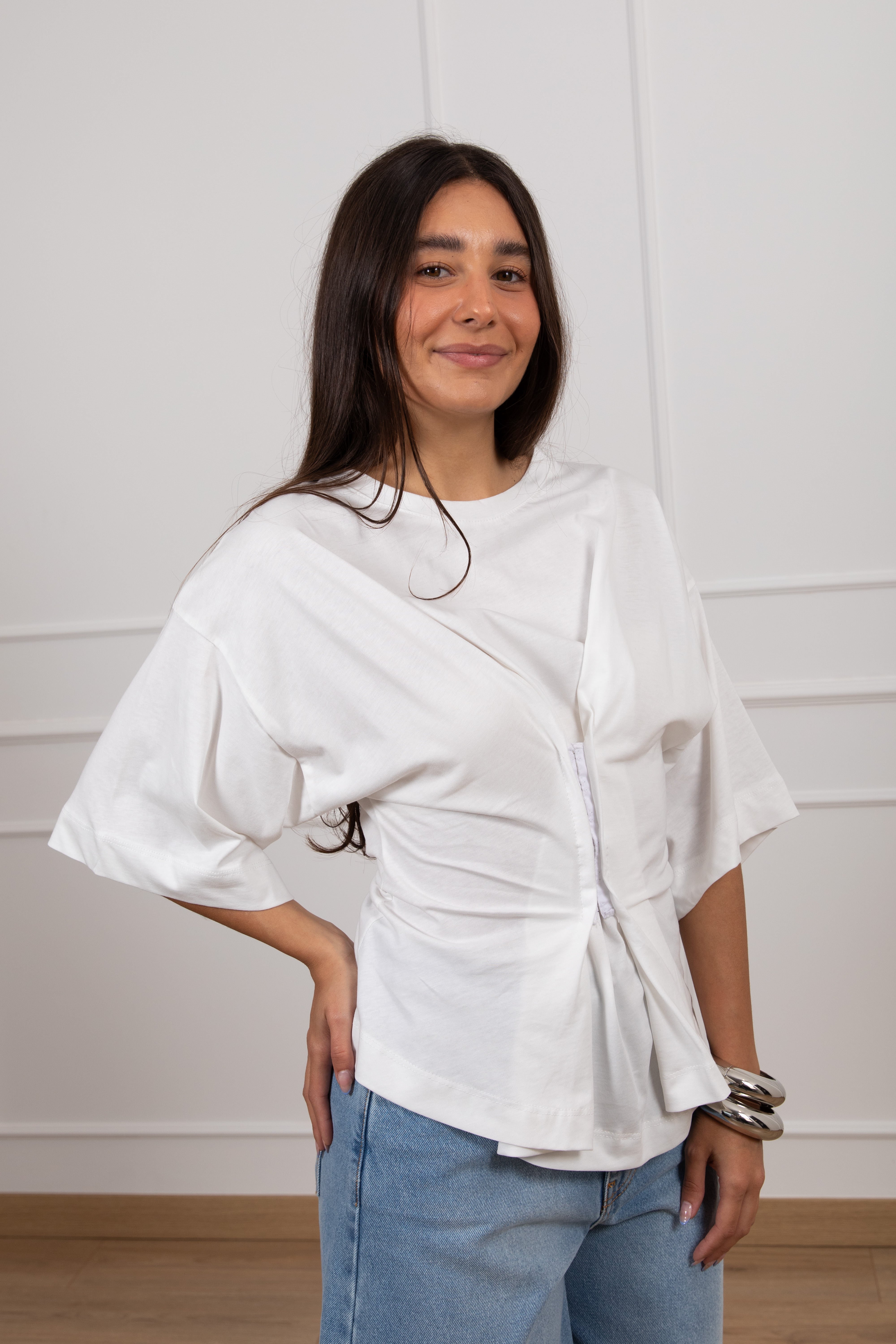 T-shirt bustier con ganci Tensione IN