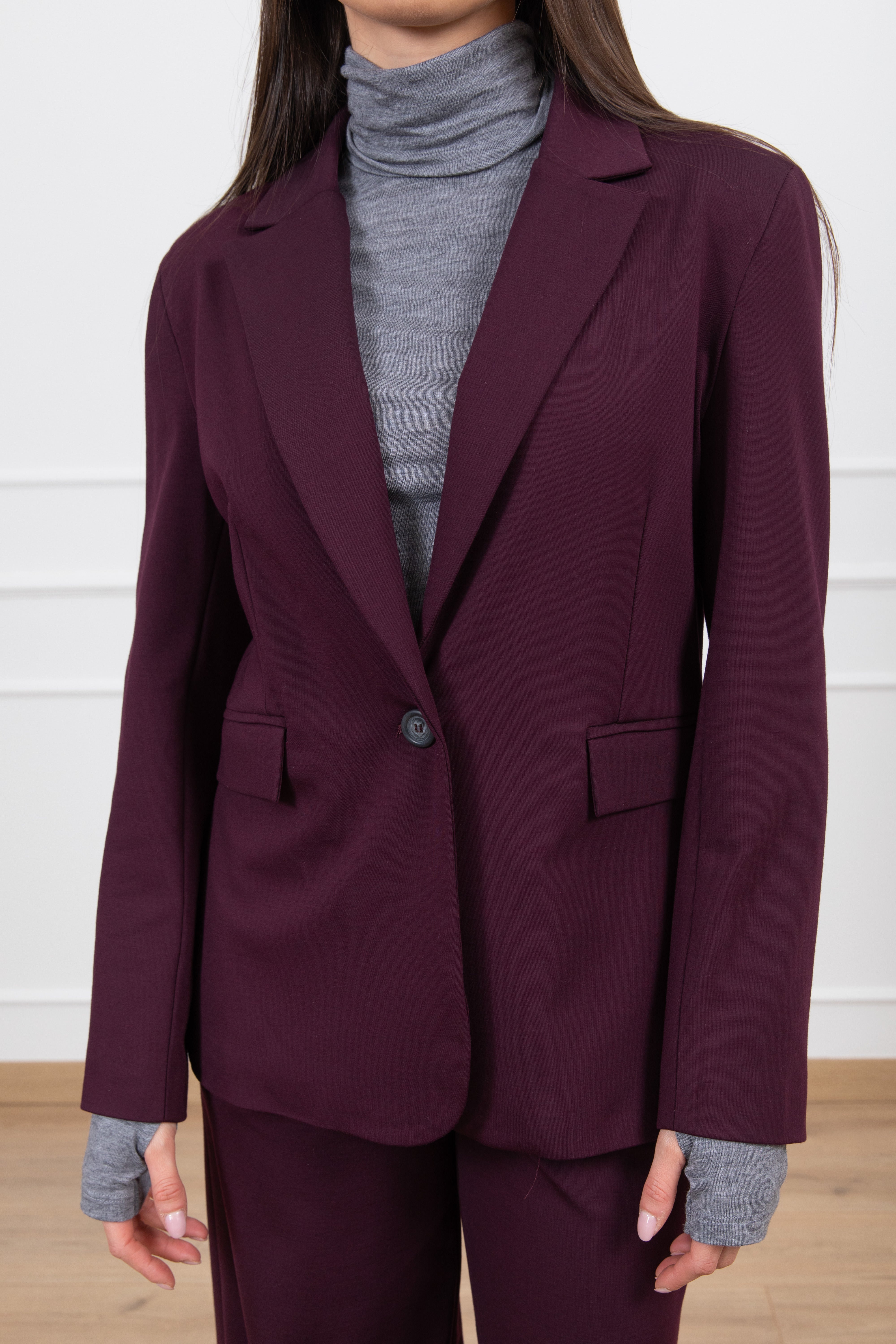 Giacca mono-bottone in punto milano Tensione IN