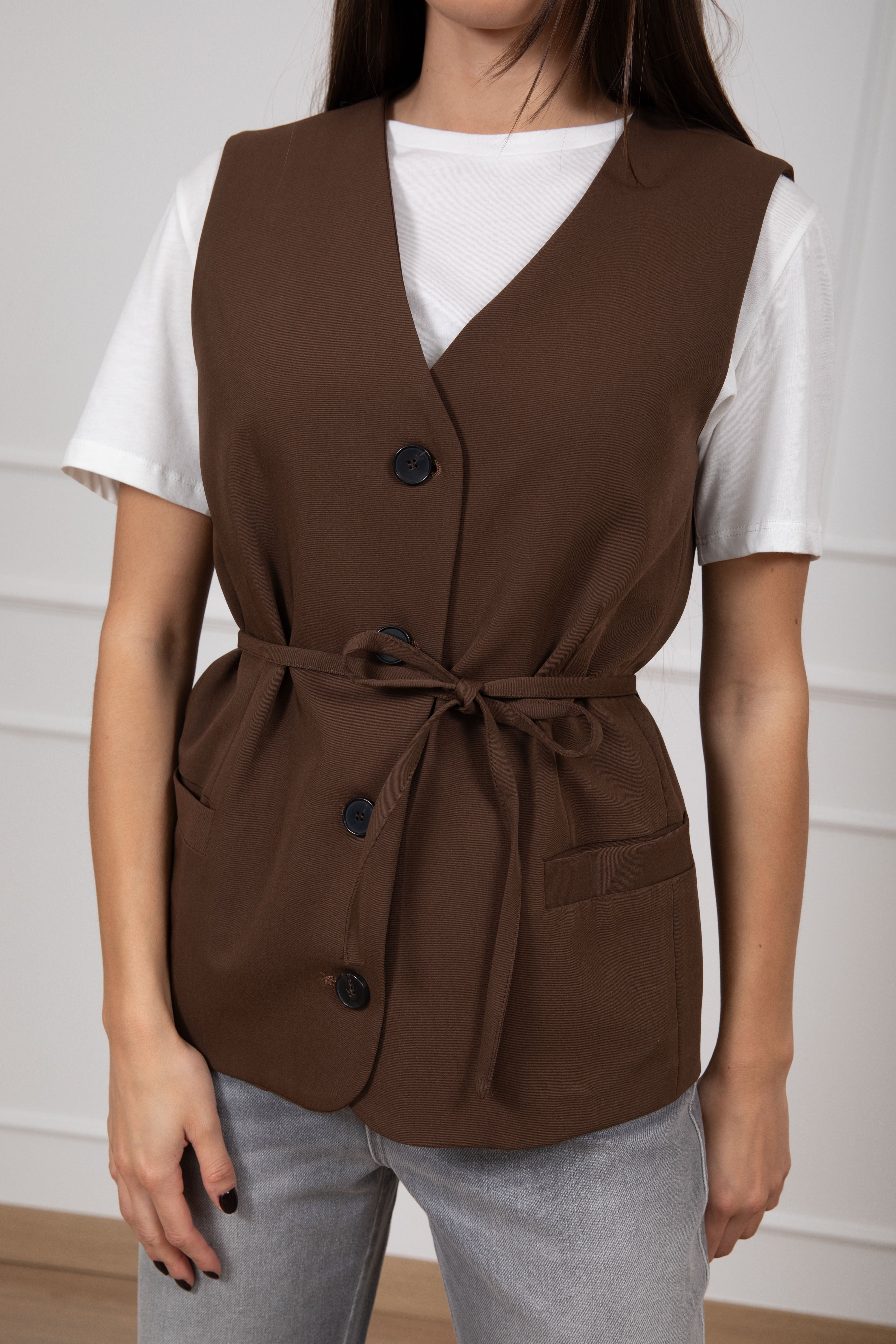 Gilet 4 bottoni con fiocco ViCOLO