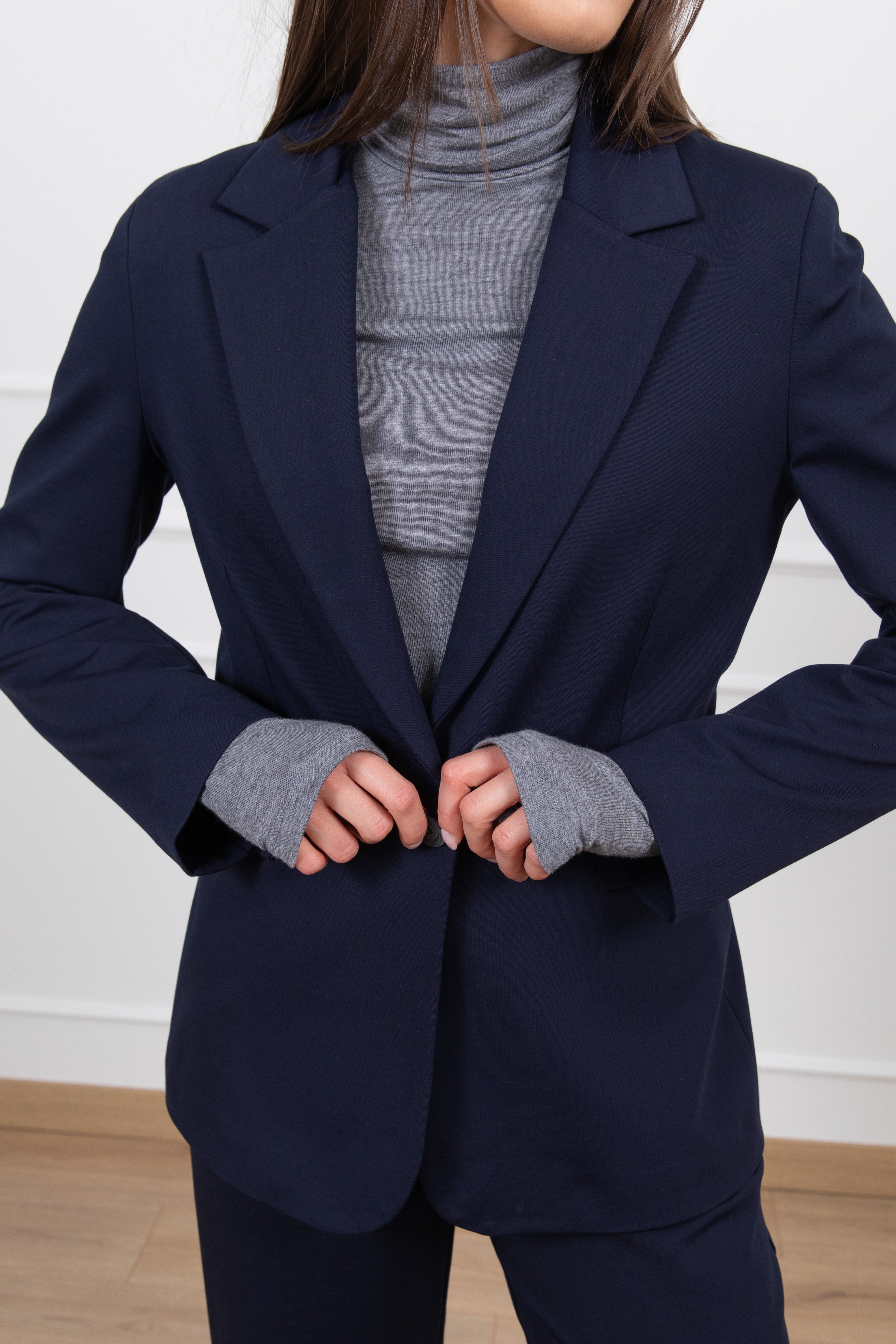 Giacca mono-bottone in punto milano Tensione IN