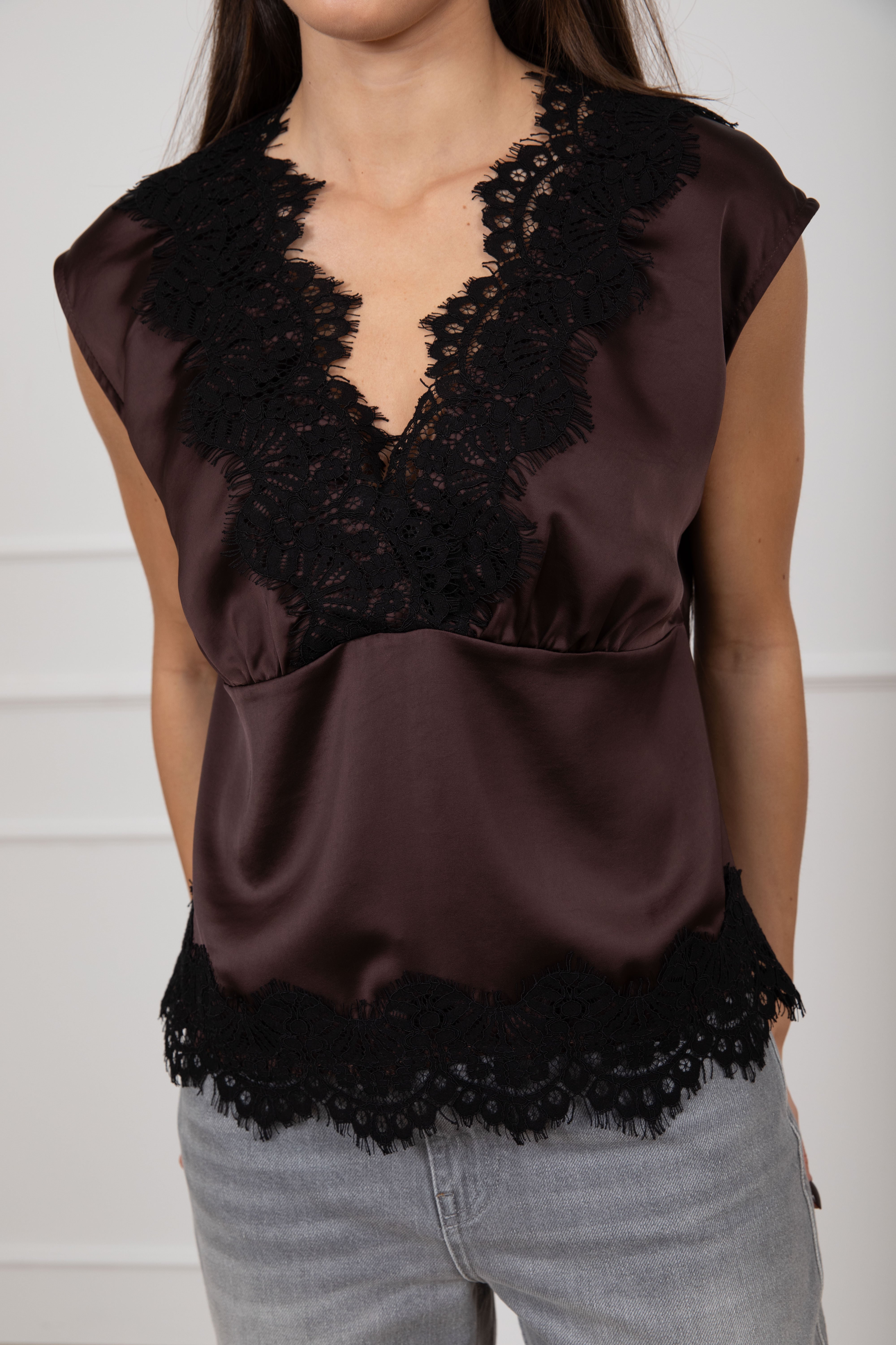 Top lingerie con pizzo Tensione IN