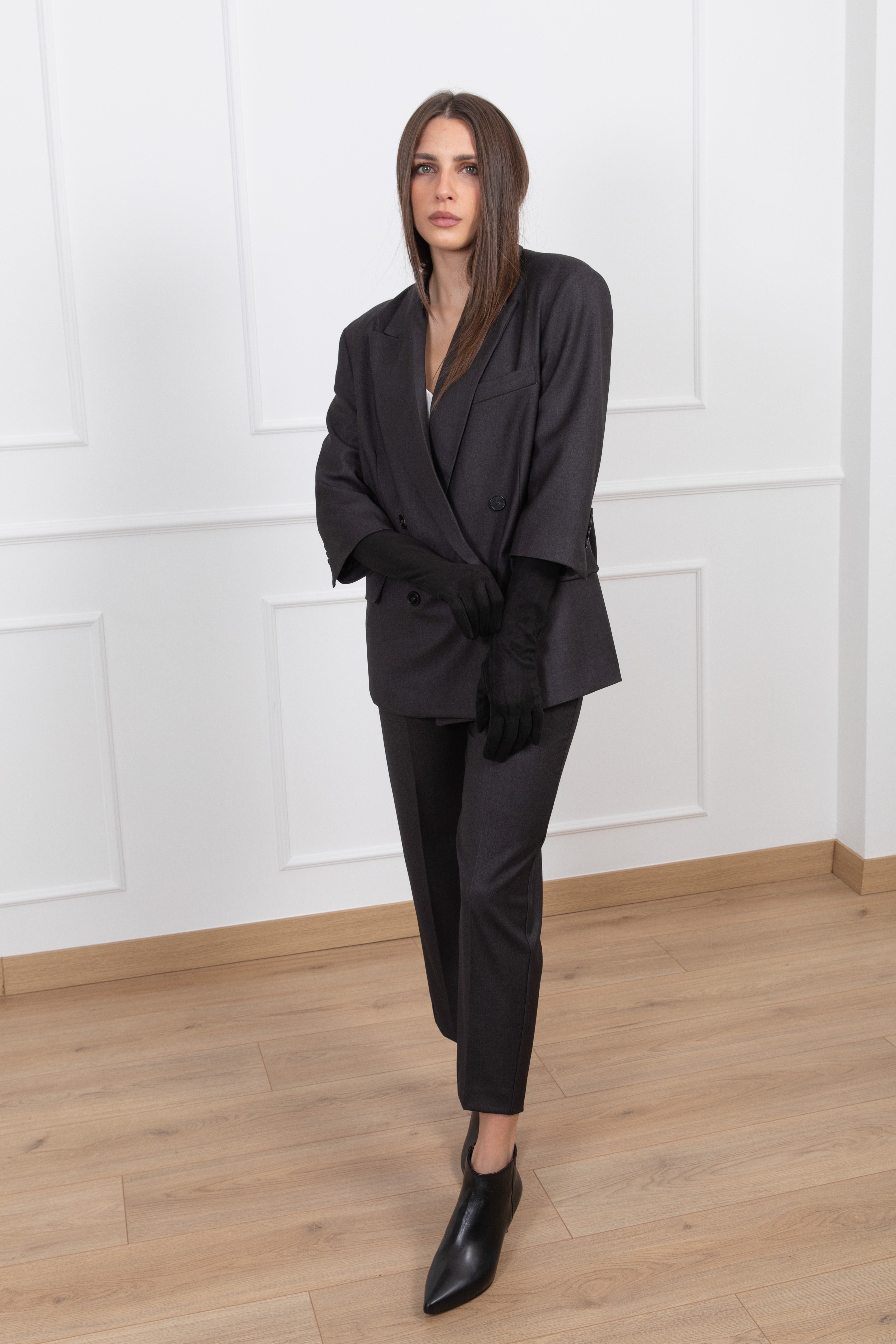 Pantalone a sigaretta in calda viscosa elastico sul retro ViCOLO