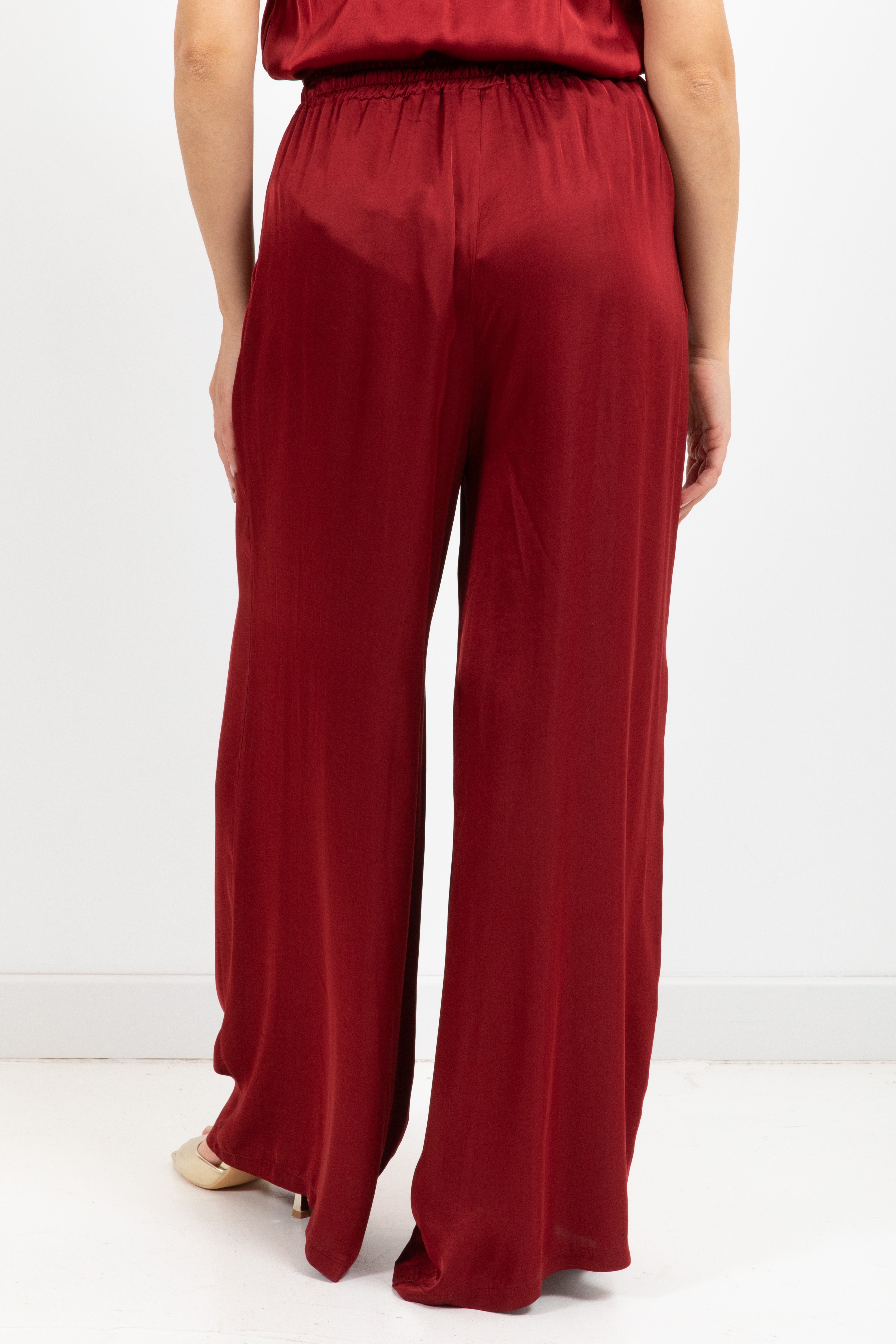 Pantalone gamba ampia in viscosa Tensione IN