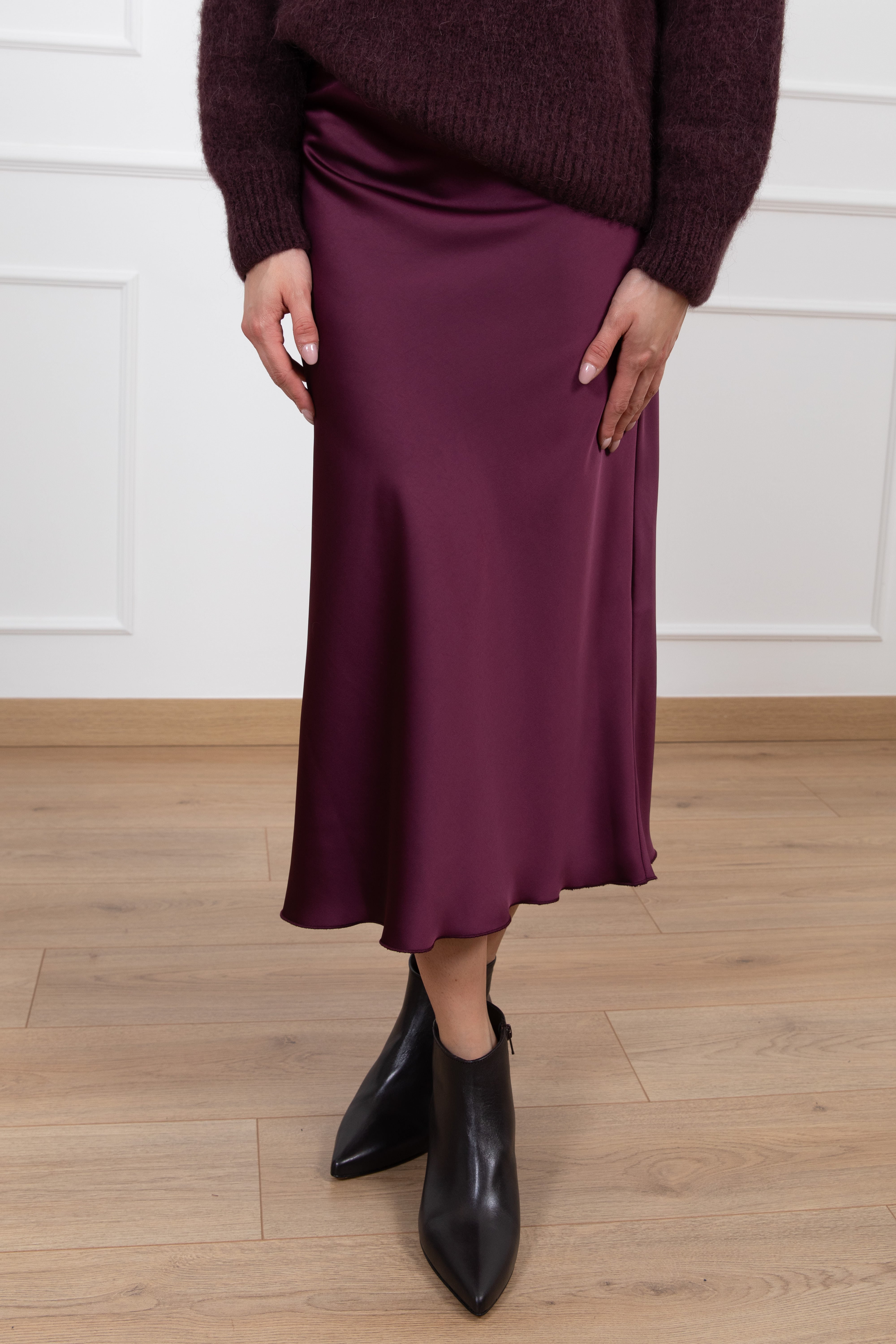 Gonna satin di viscosa Dixie