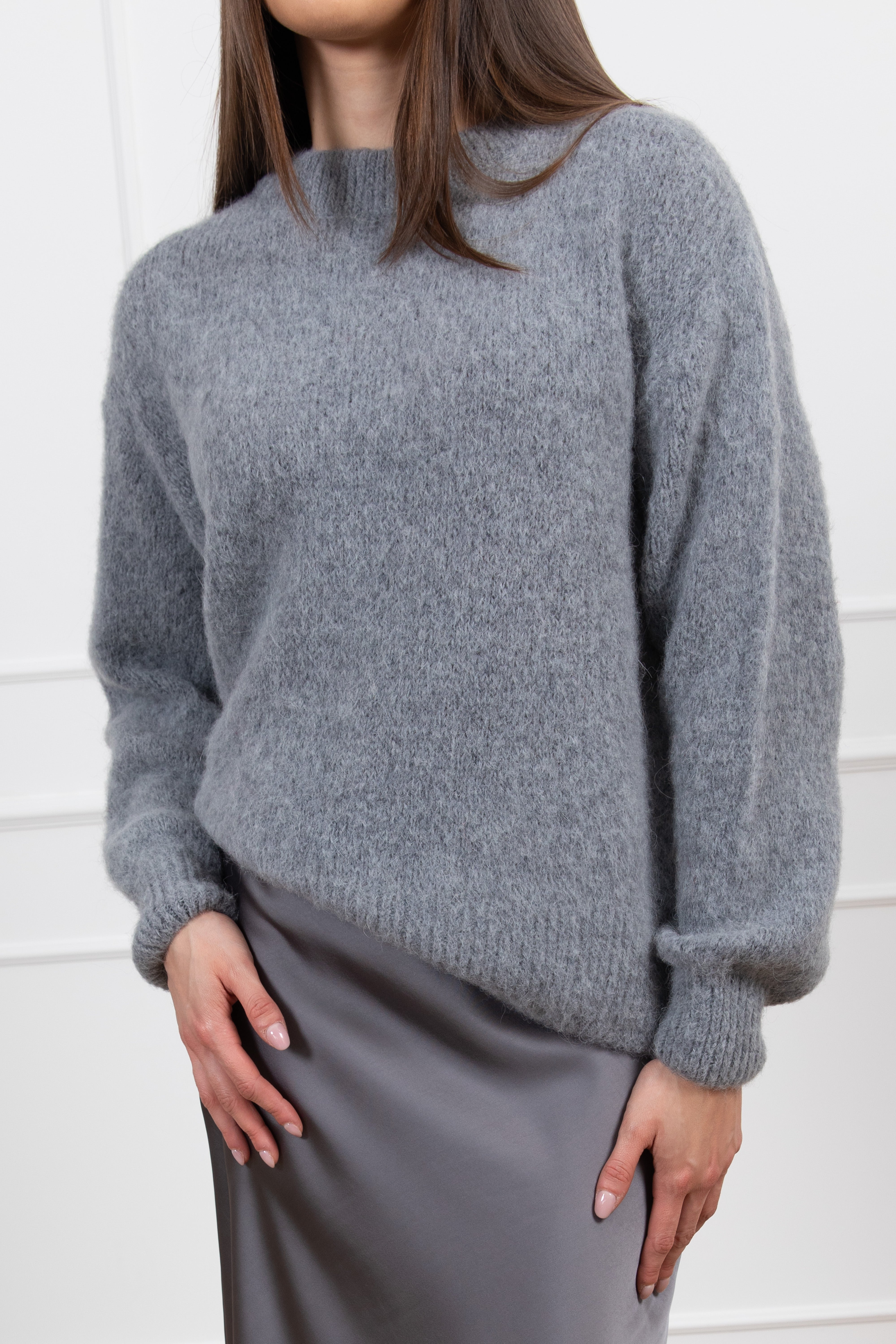 Pull girocollo in mohair Dixie