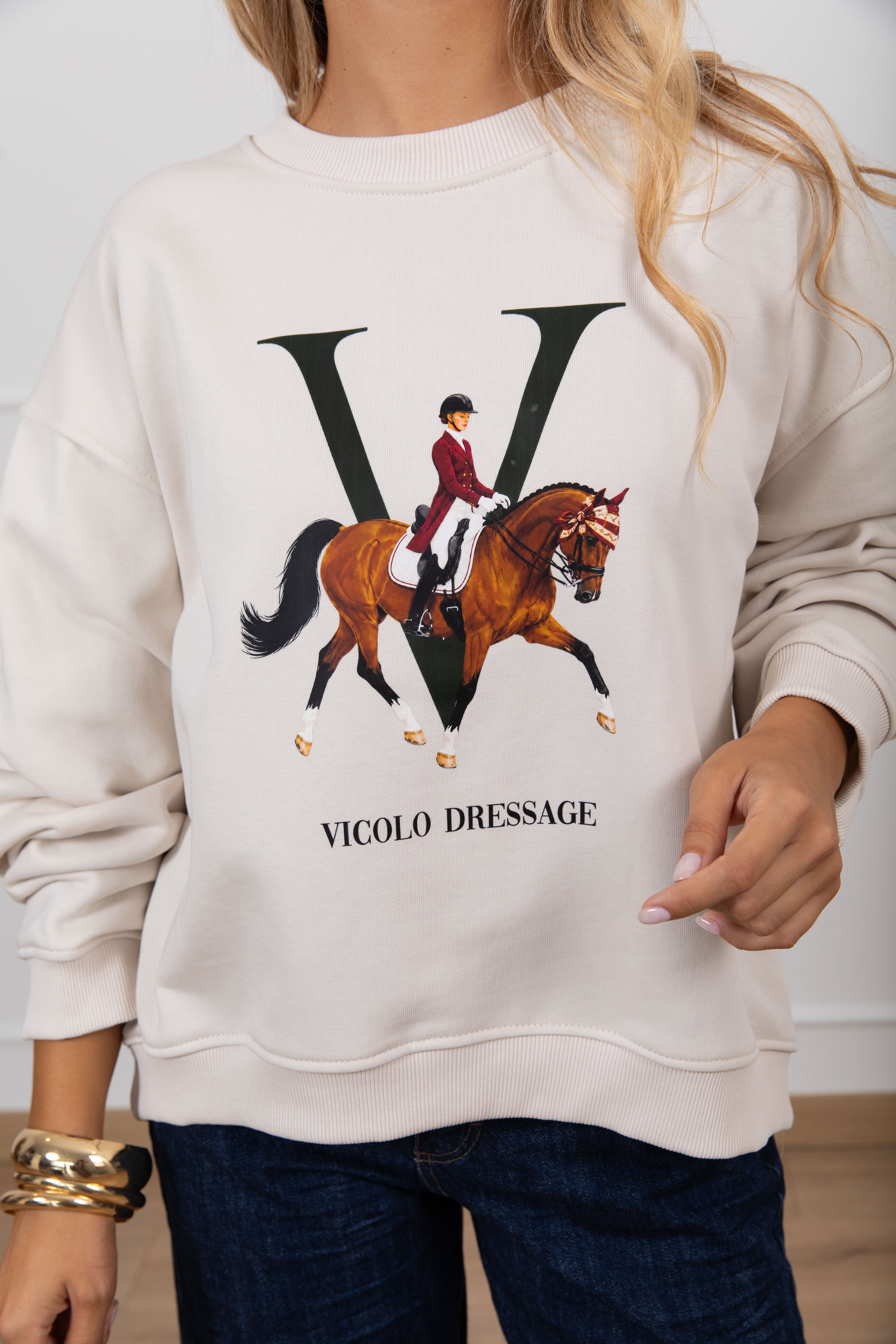 Felpa "Dressage" variante burro ViCOLO