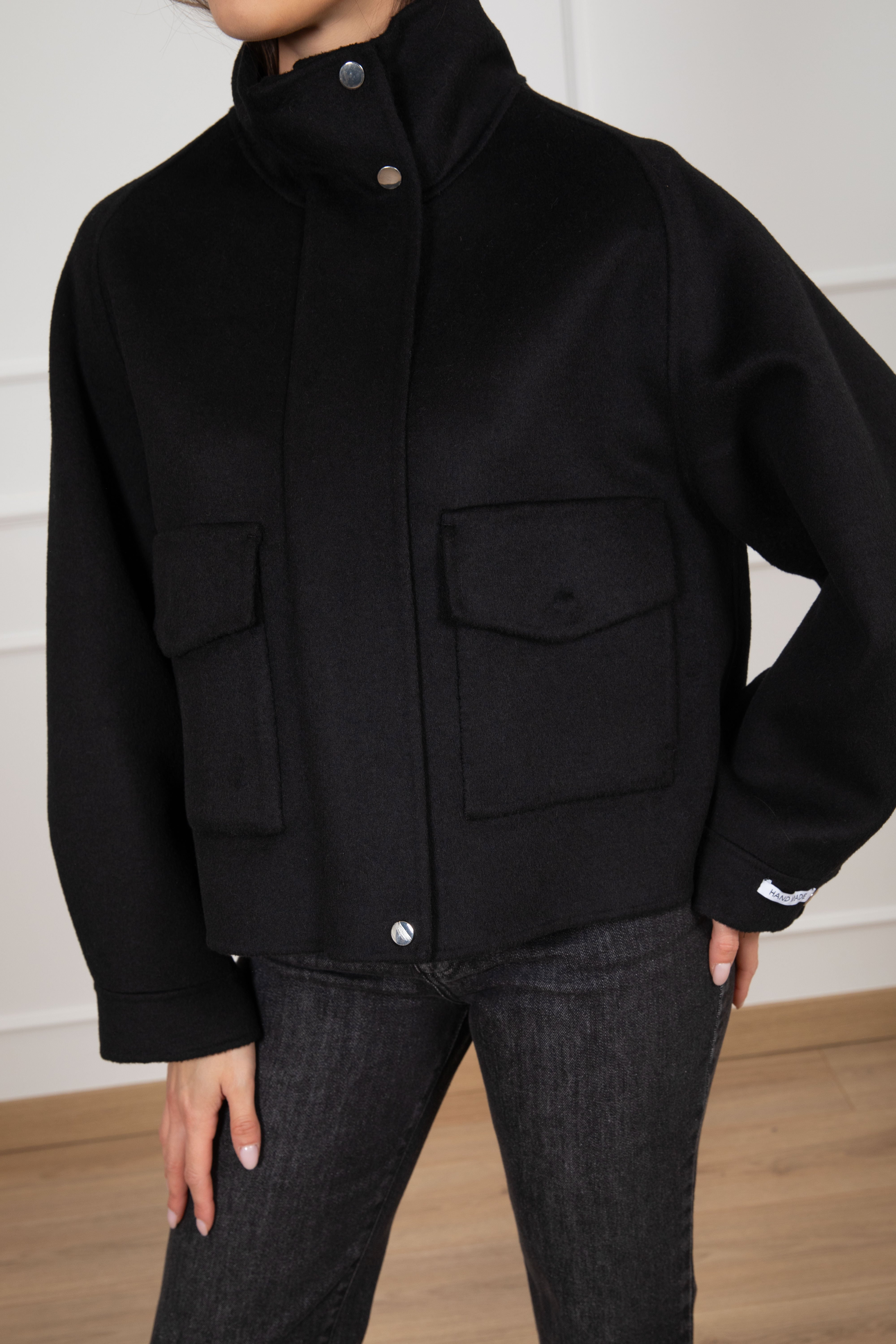 Cappotto corto handmade con tasche Dixie