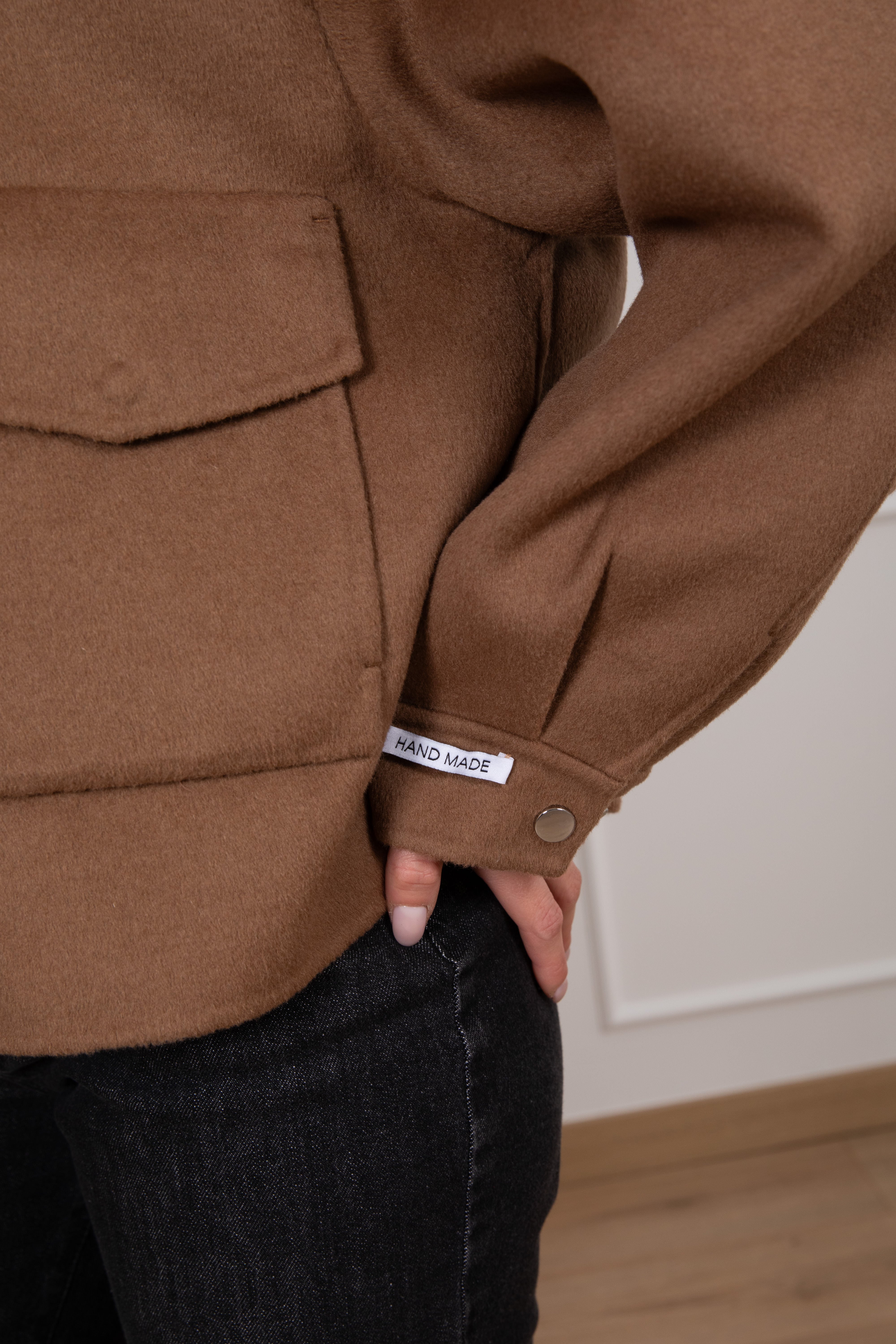 Cappotto corto handmade con tasche Dixie