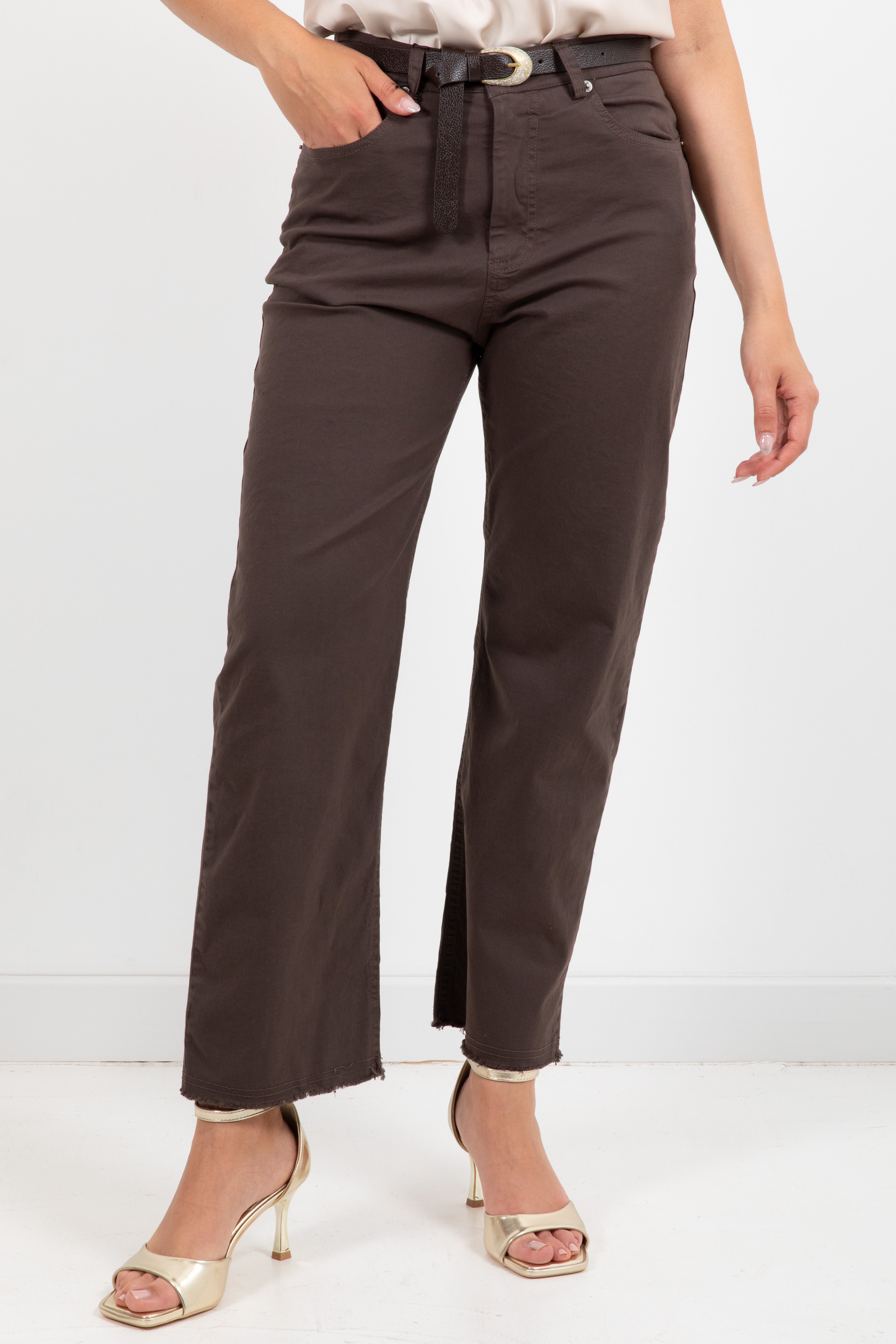 Pantalone a sigaretta in cotone leggero Tensione IN
