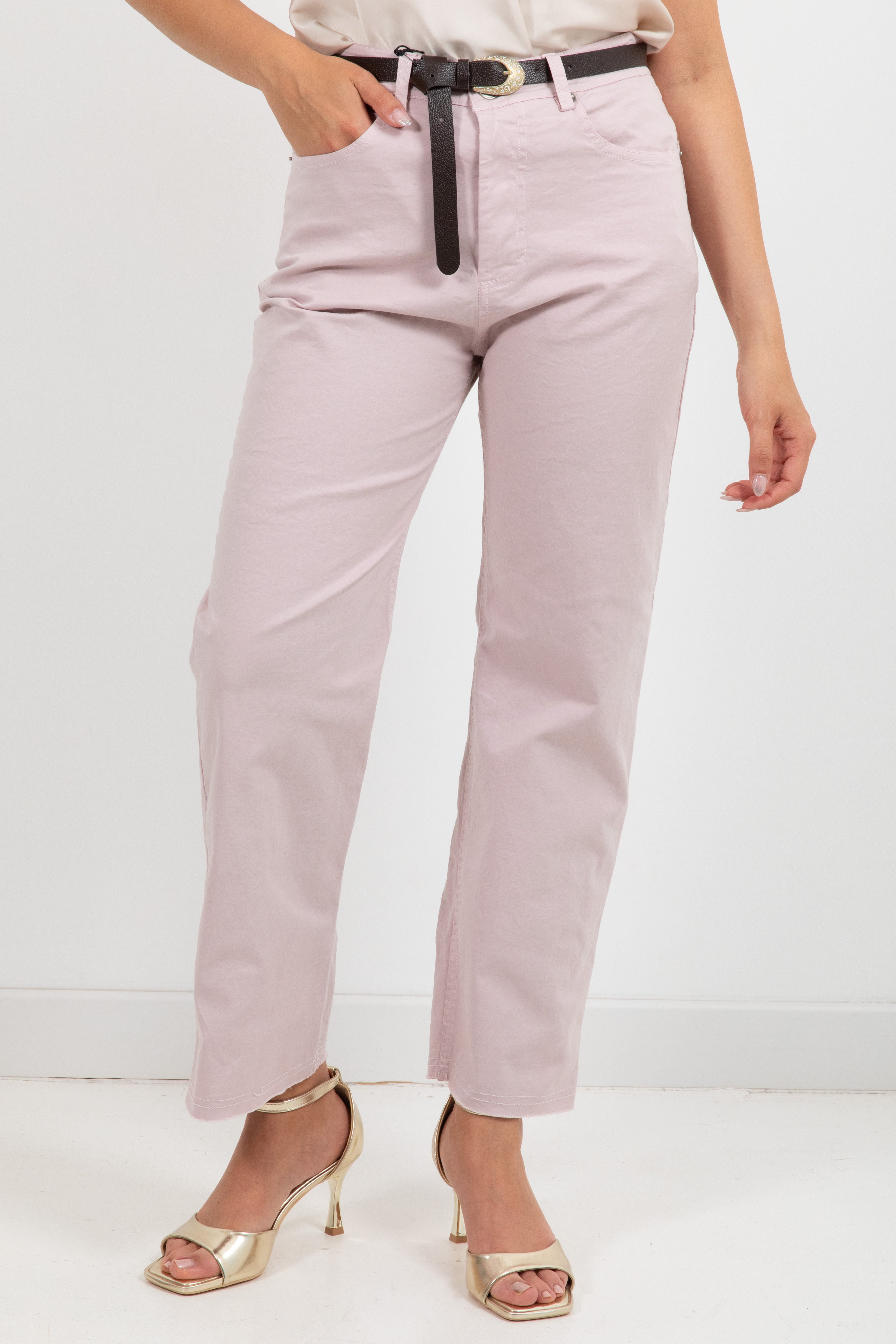 Pantalone a sigaretta in cotone leggero Tensione IN