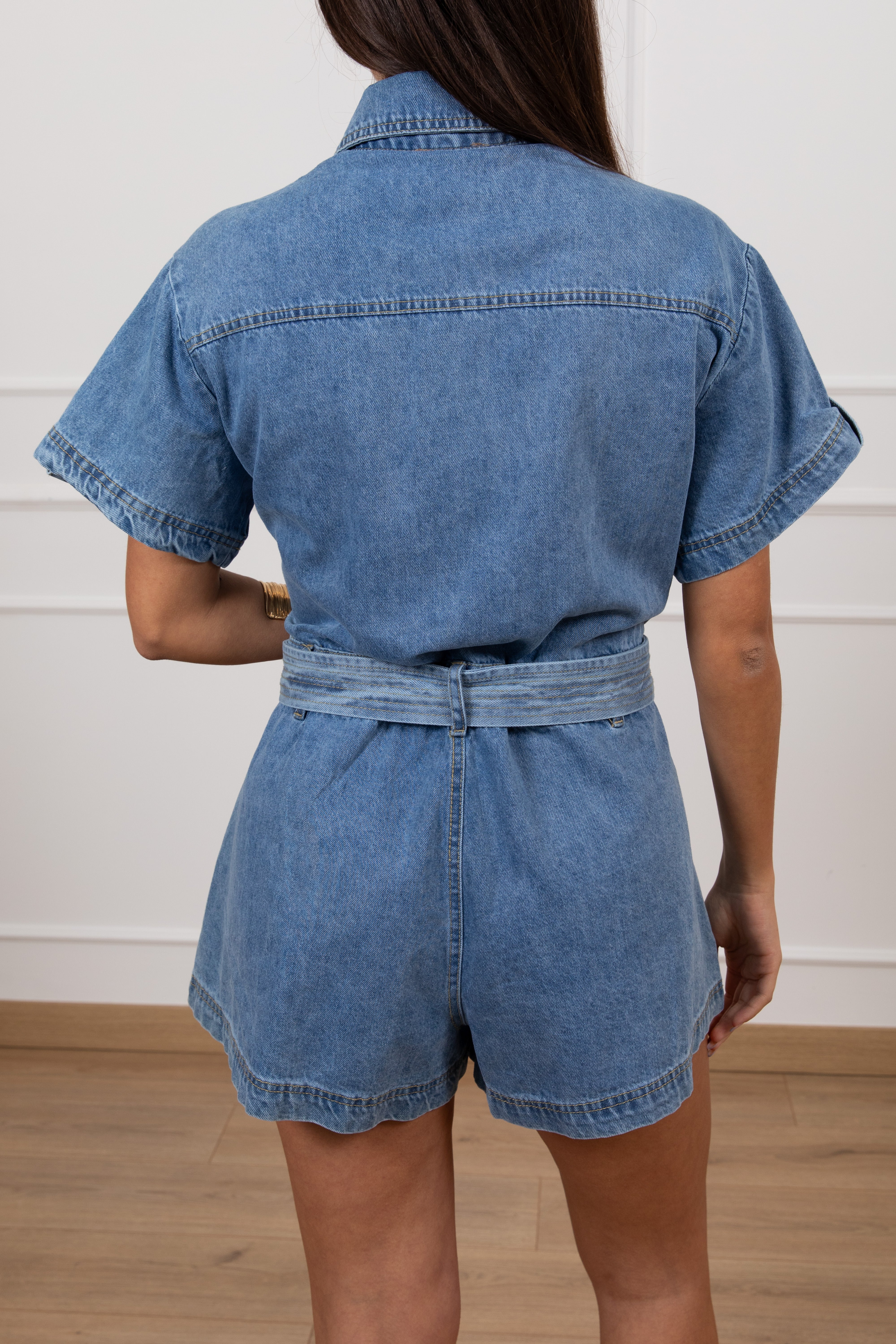 Jumpsuit corta in jeans Susy Mix