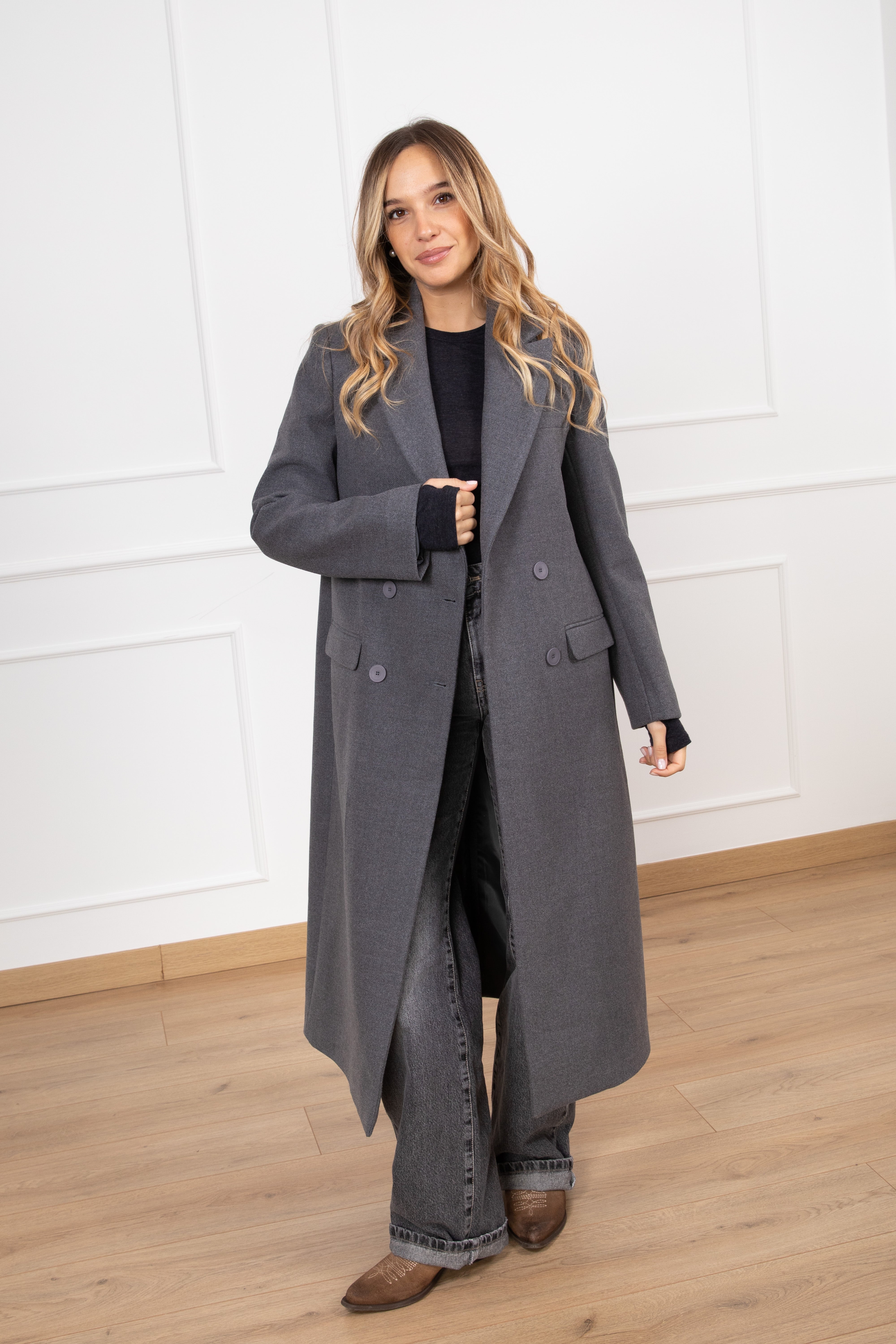 Cappotto lungo 4 bottoni ViCOLO