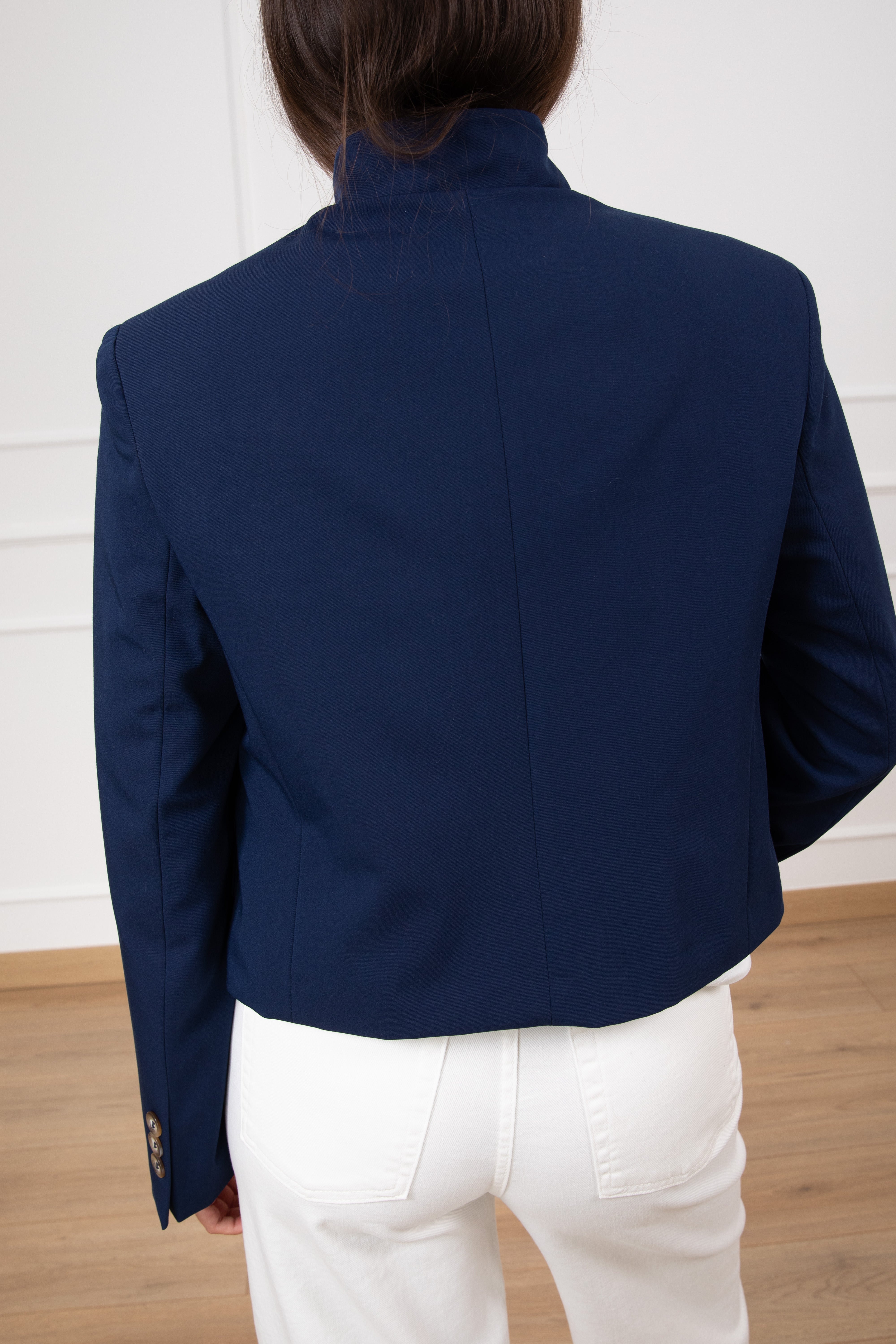 Giacca cropped con bottone alto Susy Mix