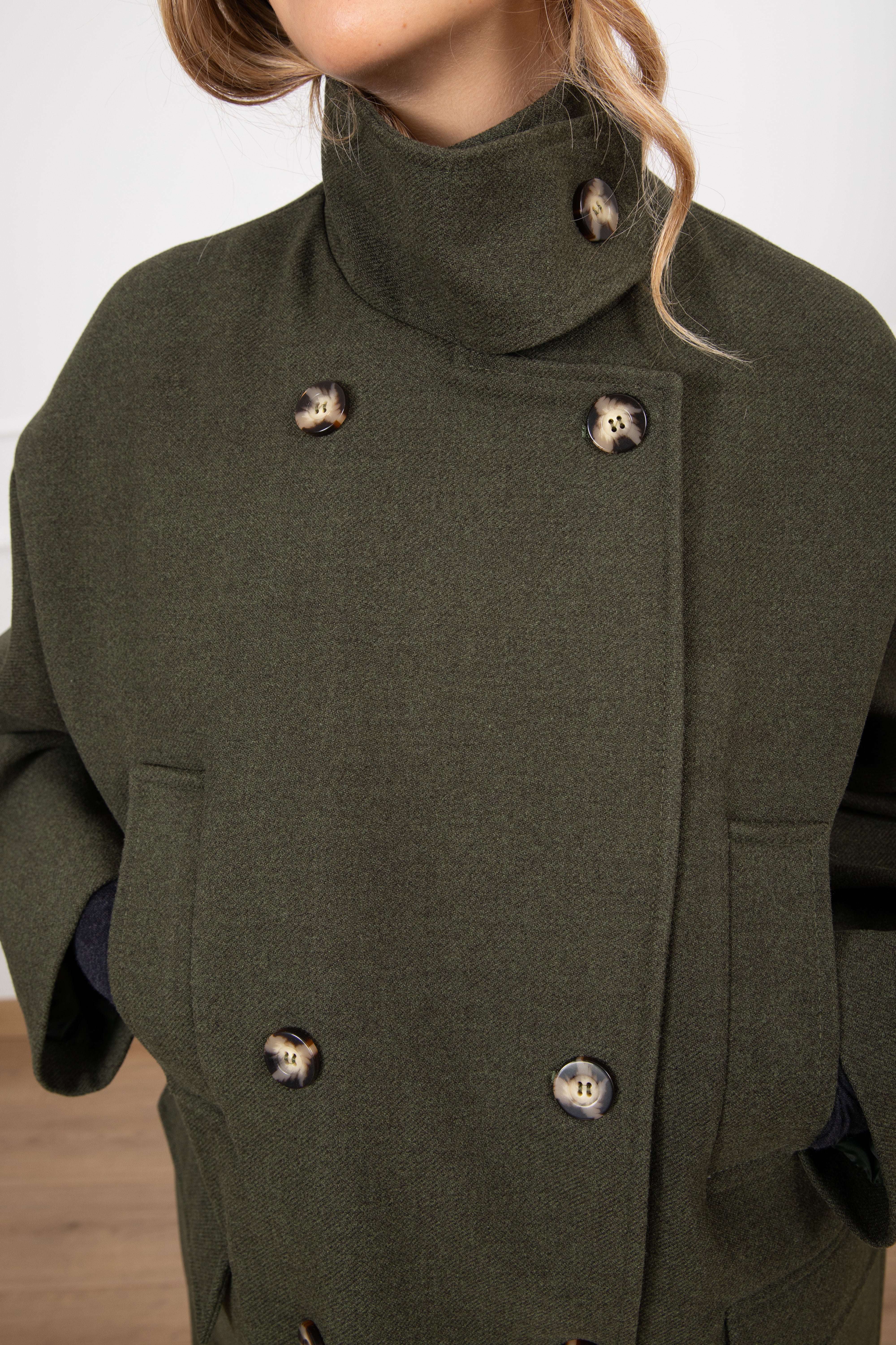 Cappotto con collo a ciambella ViCOLO