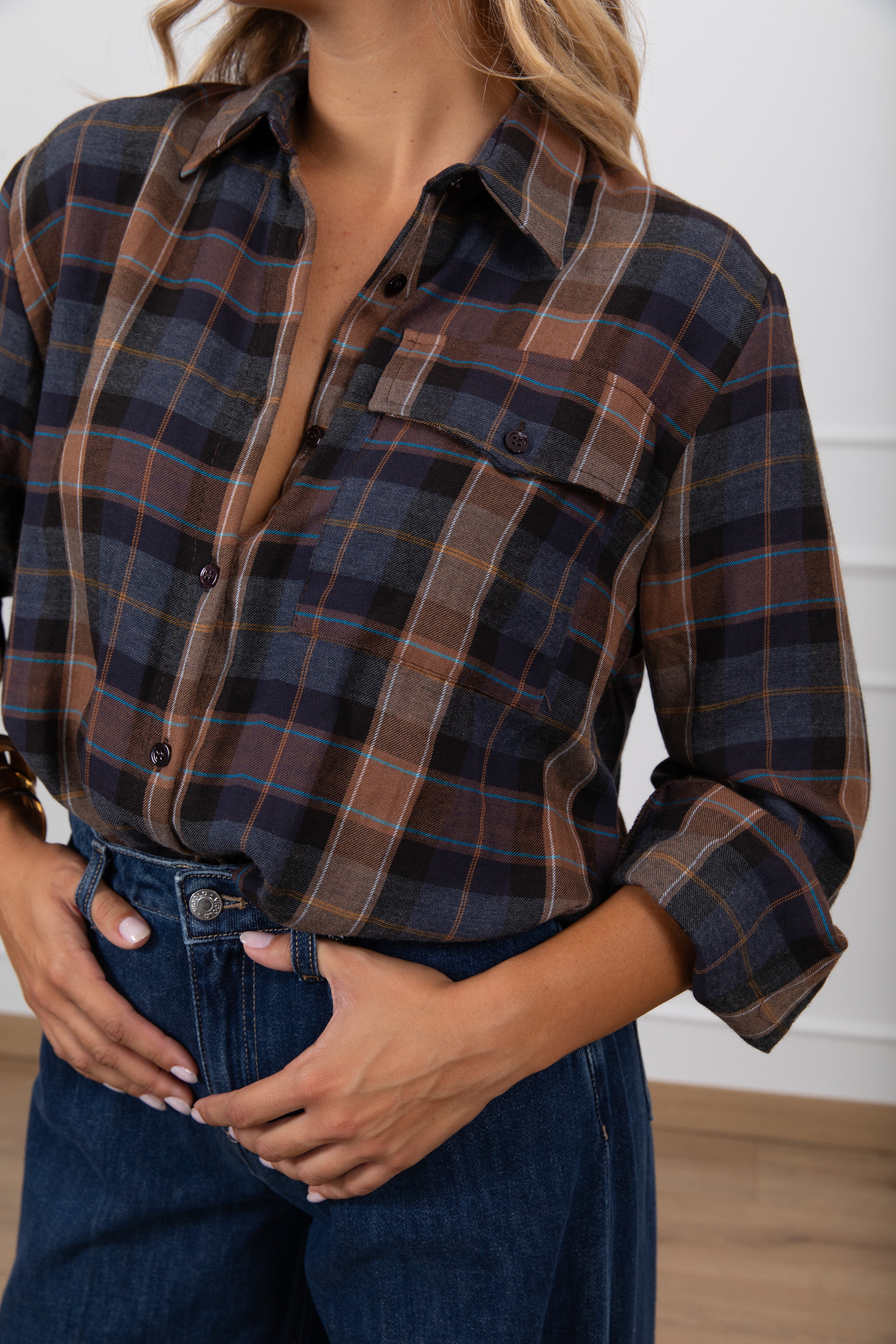 Camicia check con taschino ViCOLO