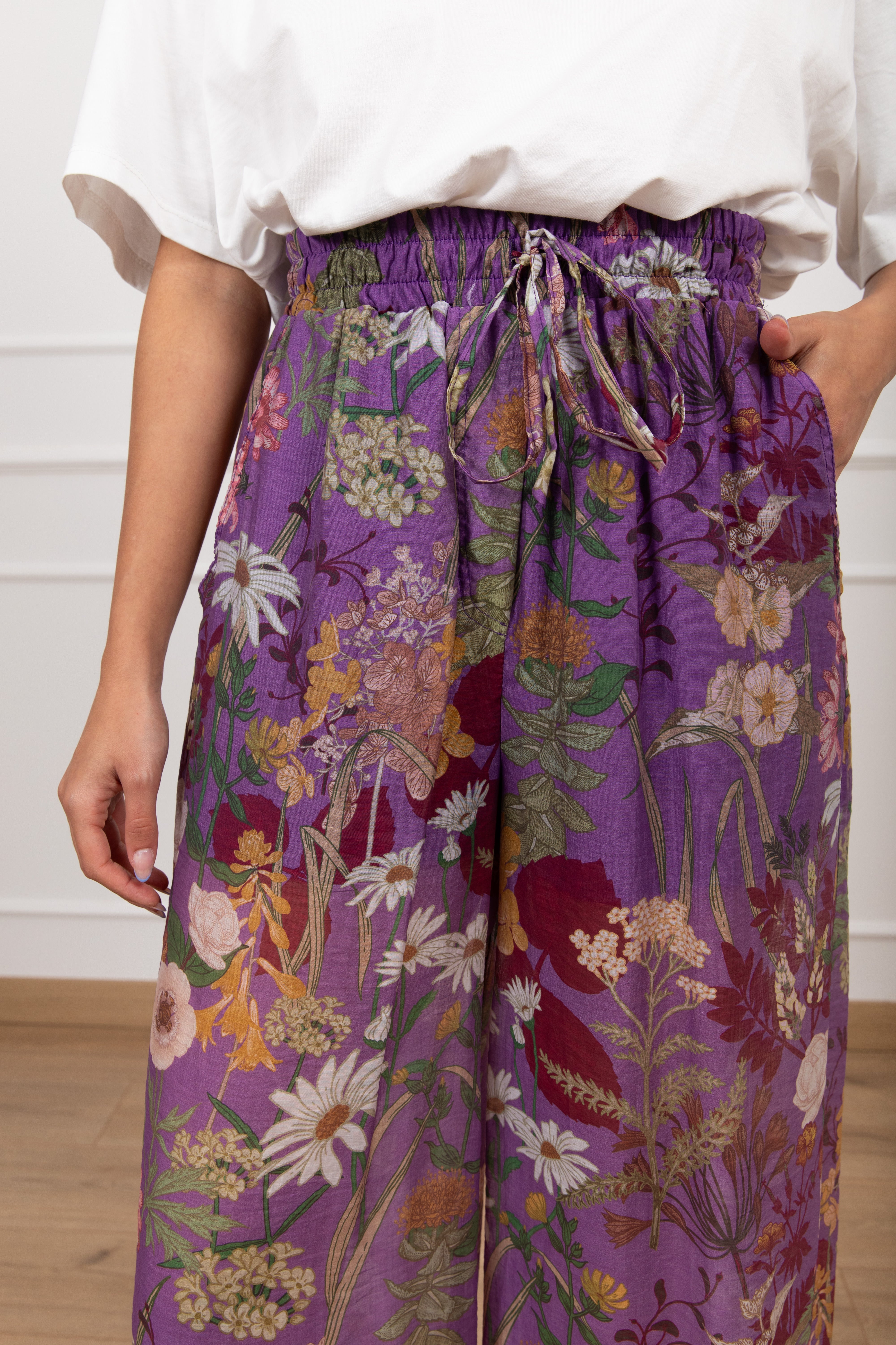 Pantalone fantasia erbolario con coulisse ViCOLO