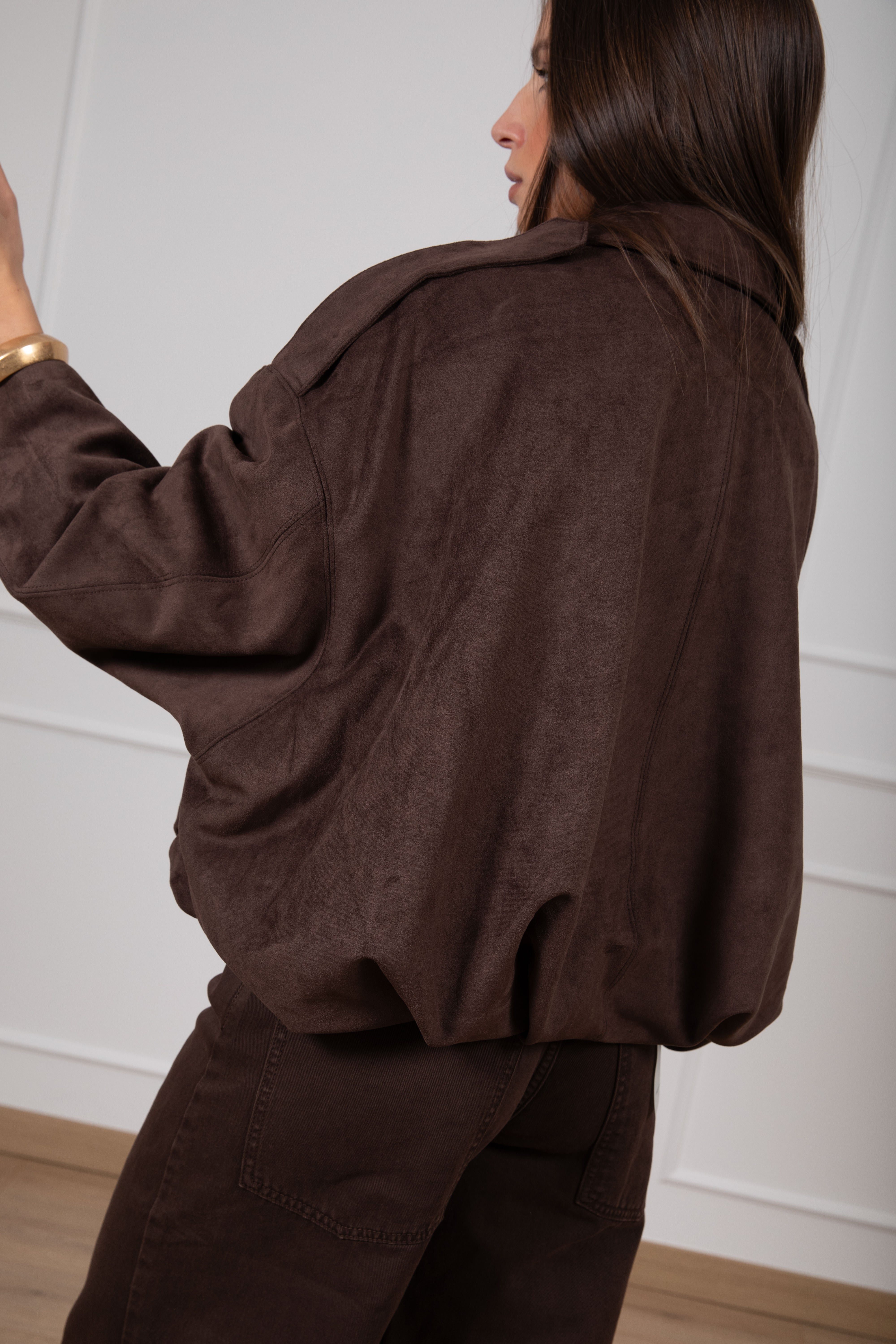 Bomber in eco-camoscio Susy Mix