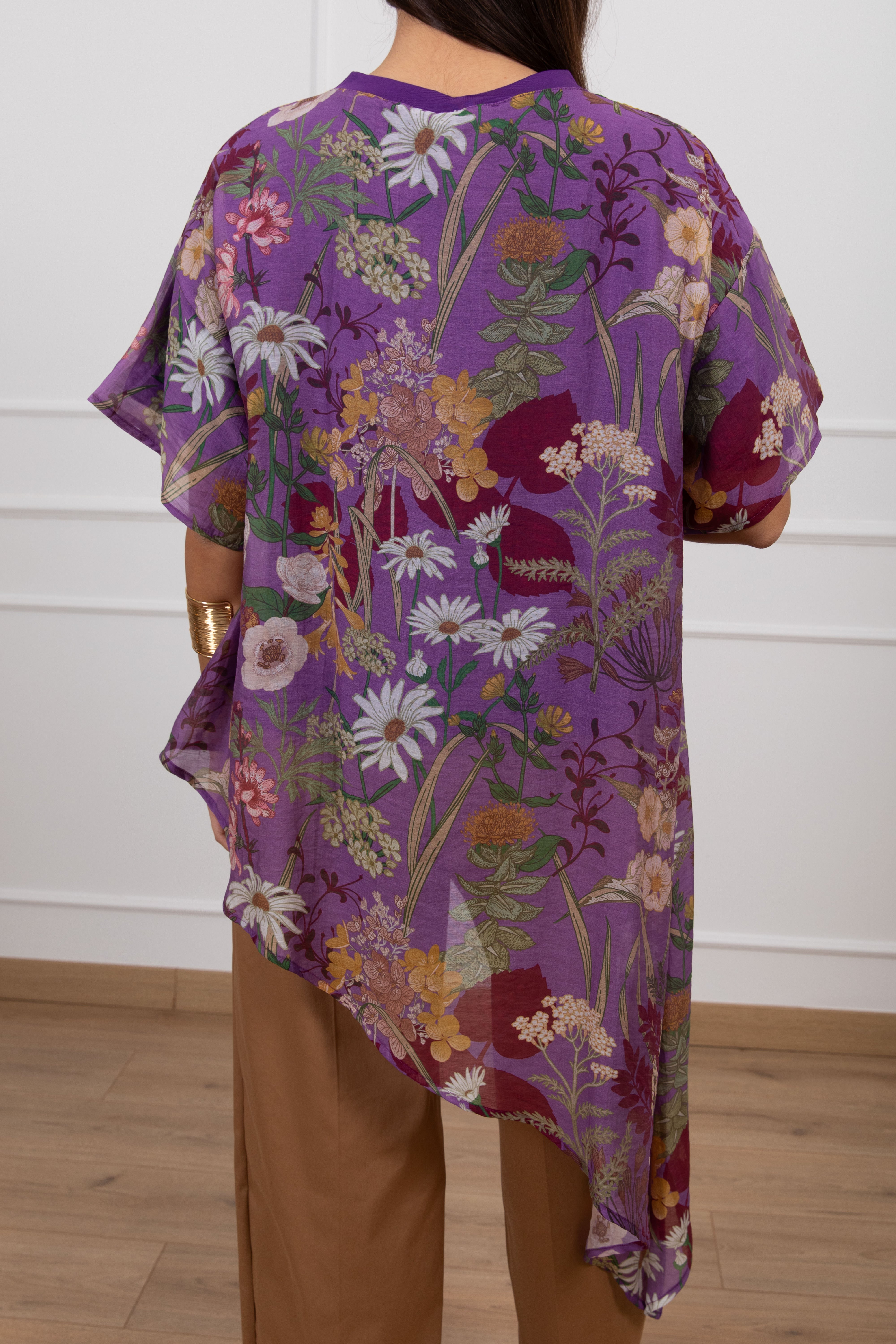 Blusa asimmetrica fantasia erbolario ViCOLO