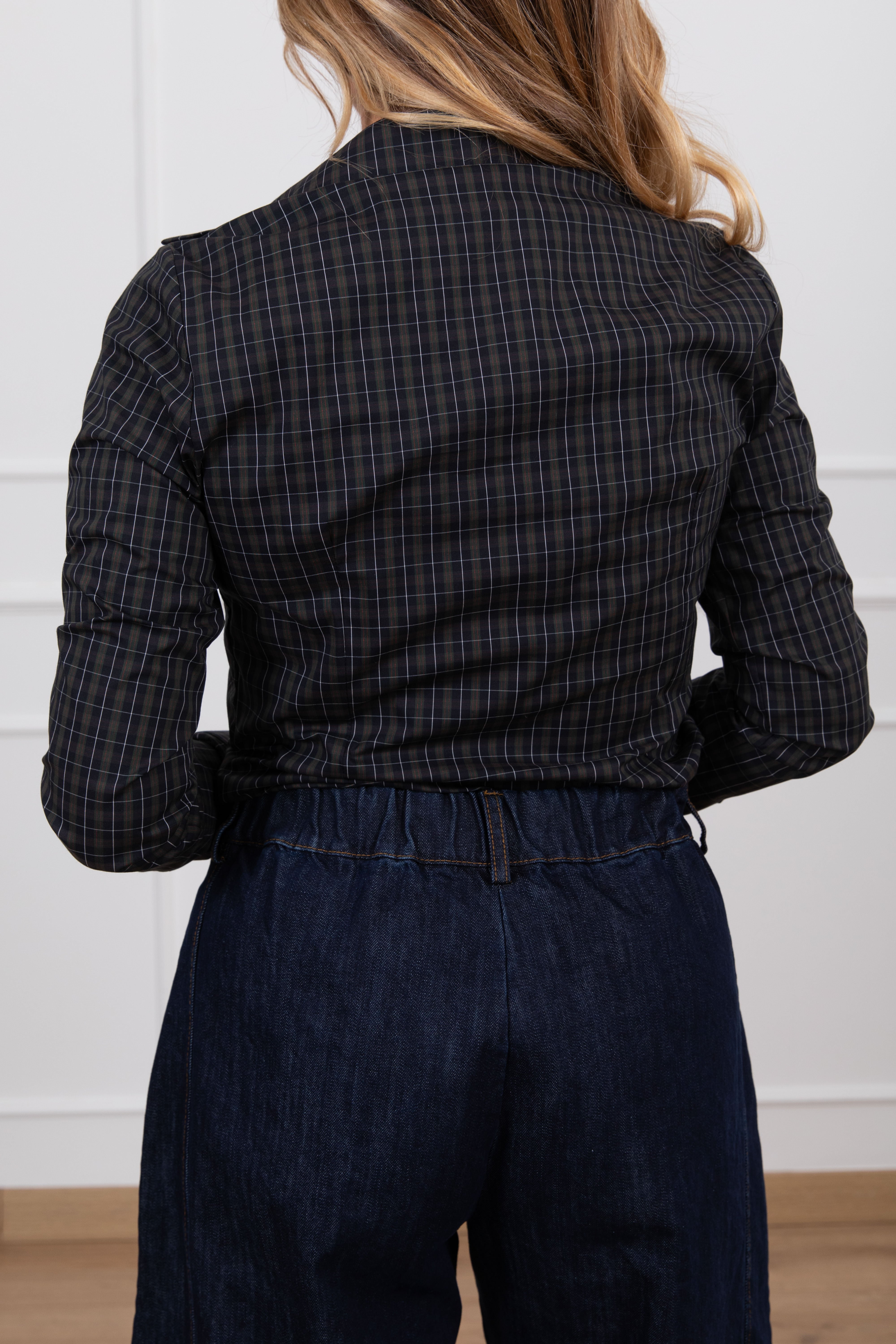 PRE ORDER 7/09 Camicia check slim-fit con riprese Susy Mix