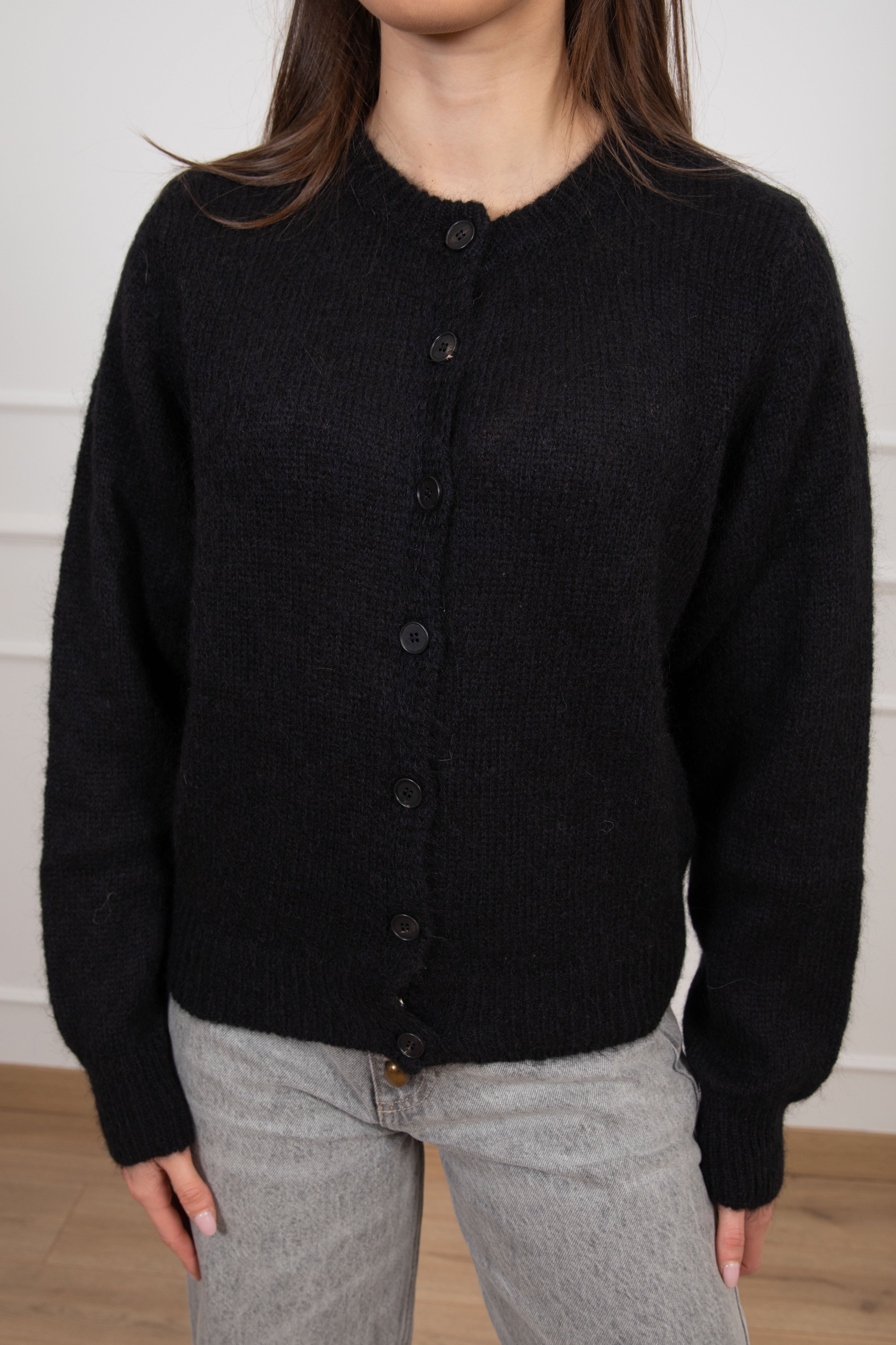 Cardigan girocollo in lana ViCOLO