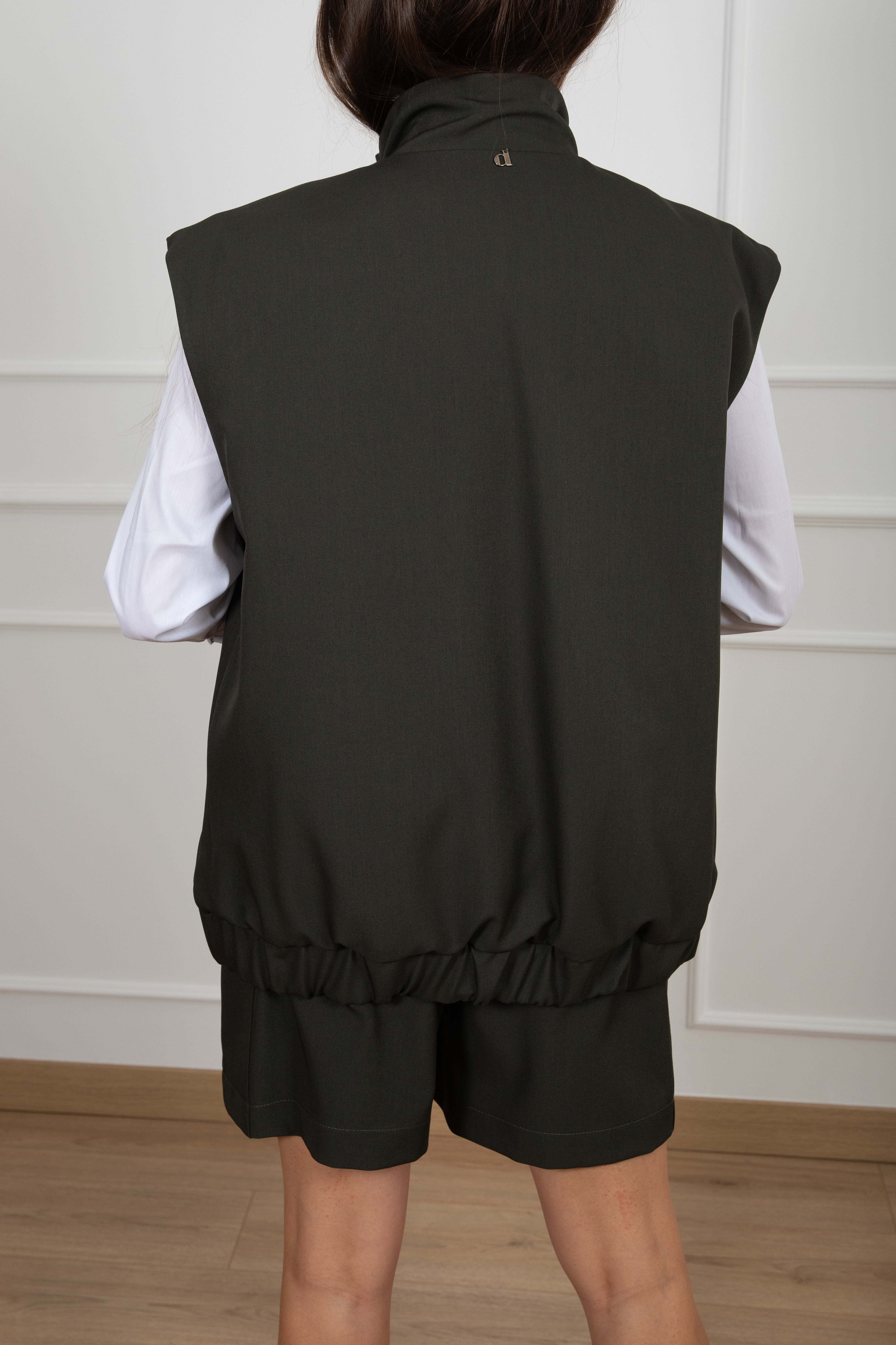 Coordinato gilet over-size e bermuda Dixie