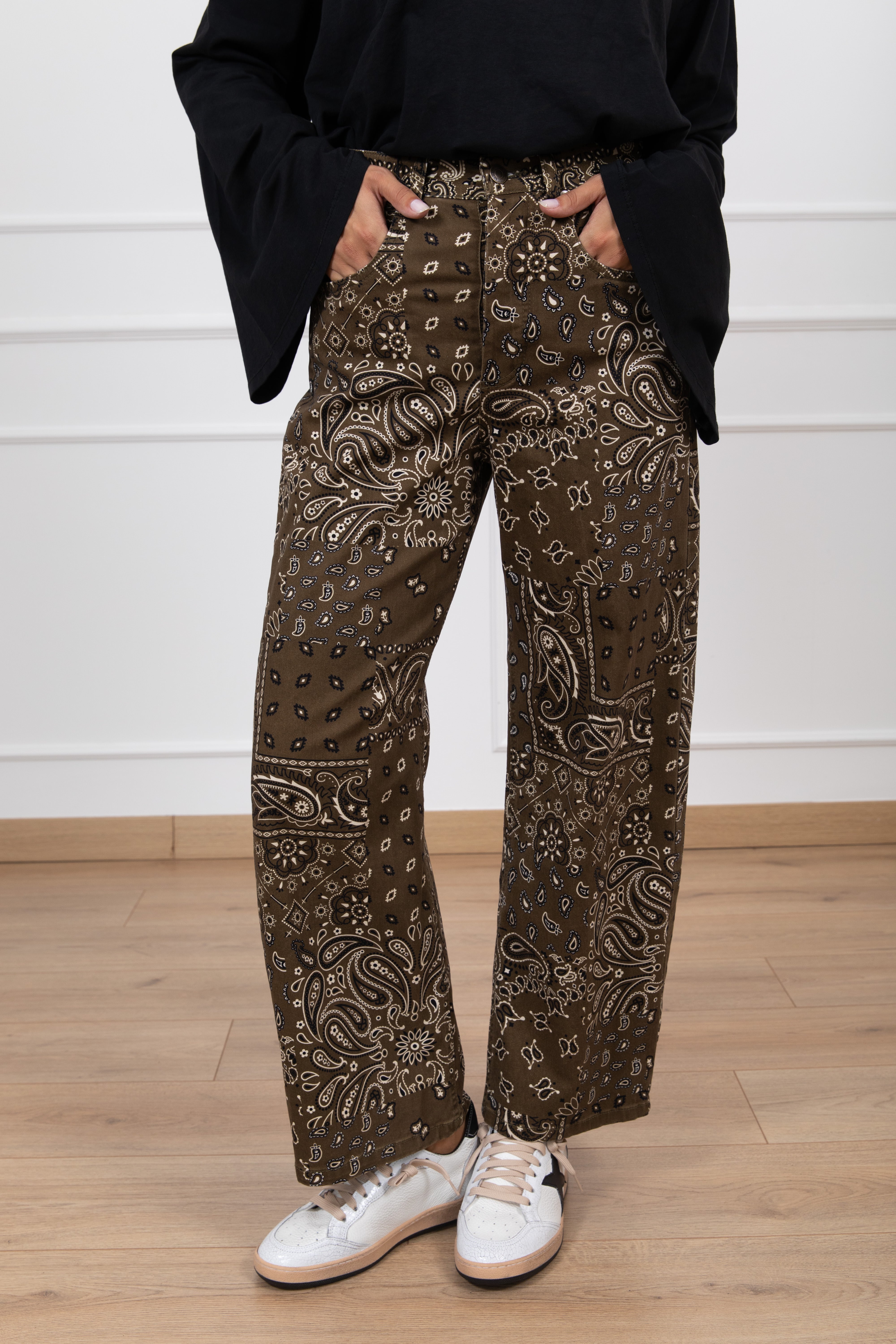 Pantalone 5 tasche fantasia bandana Tensione IN