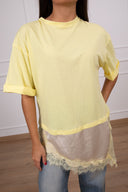 T-shirt con inserto lingerie a contrasto Motel