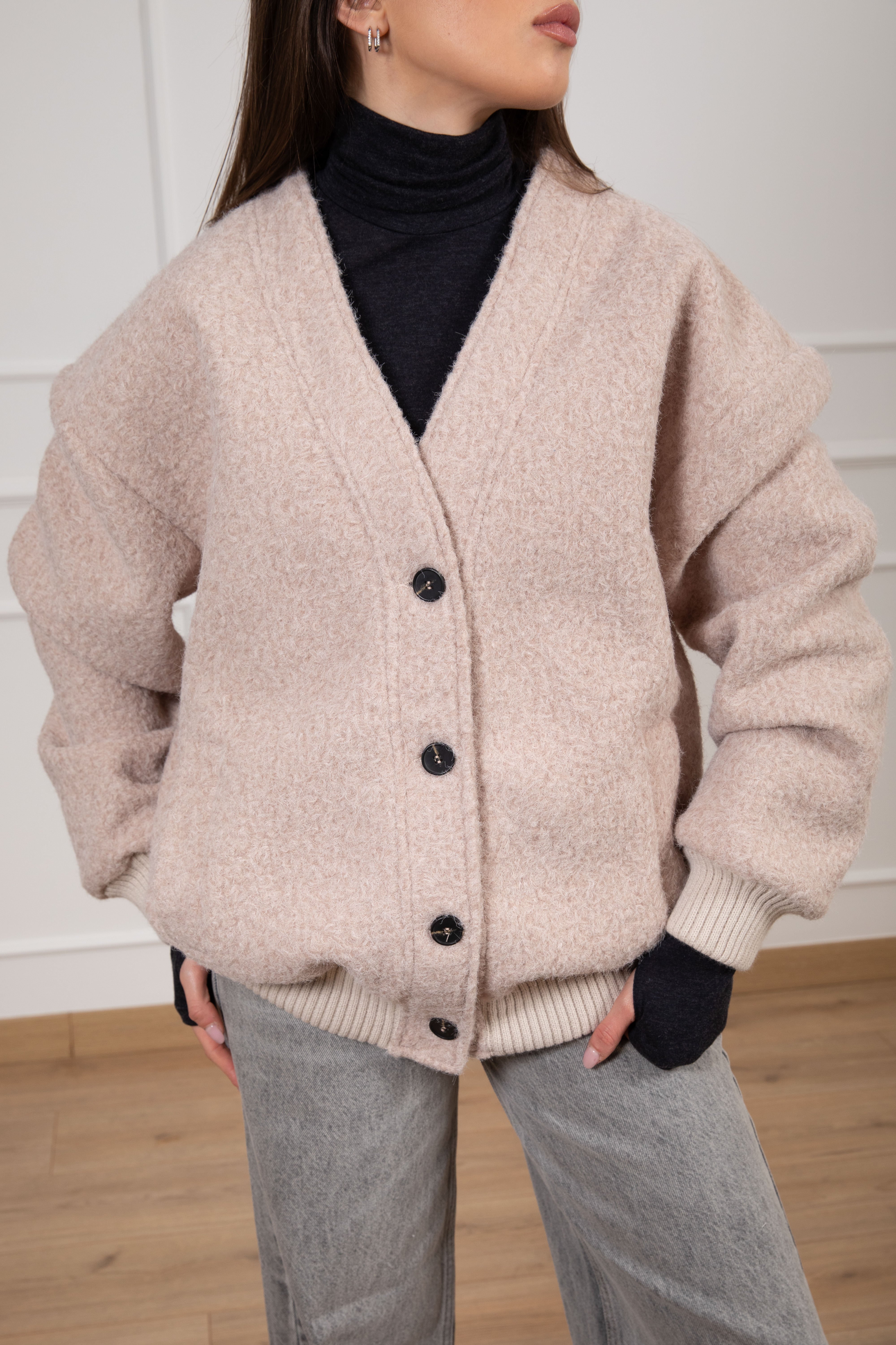 Bomber bouclè Tensione IN