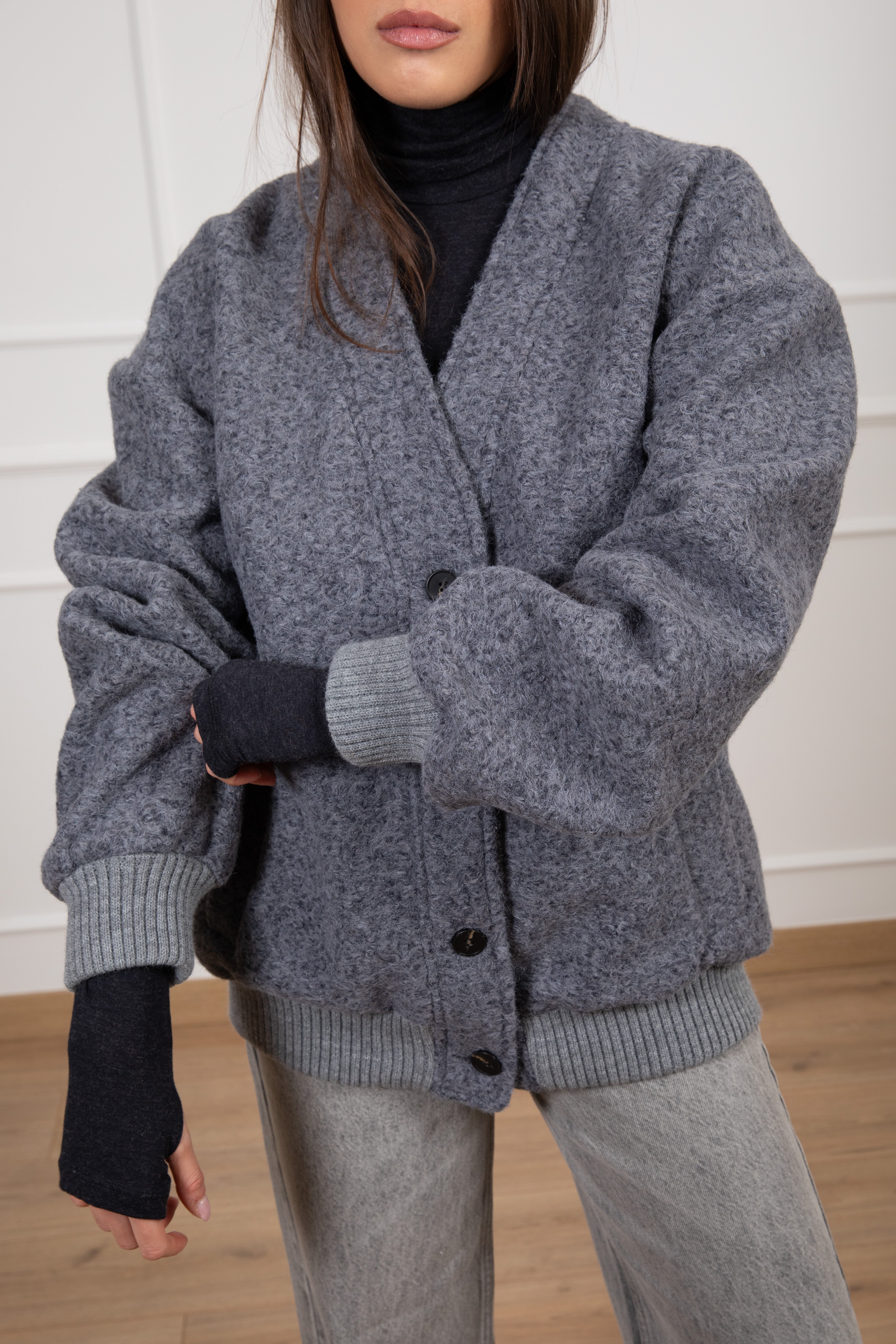 Bomber bouclè Tensione IN