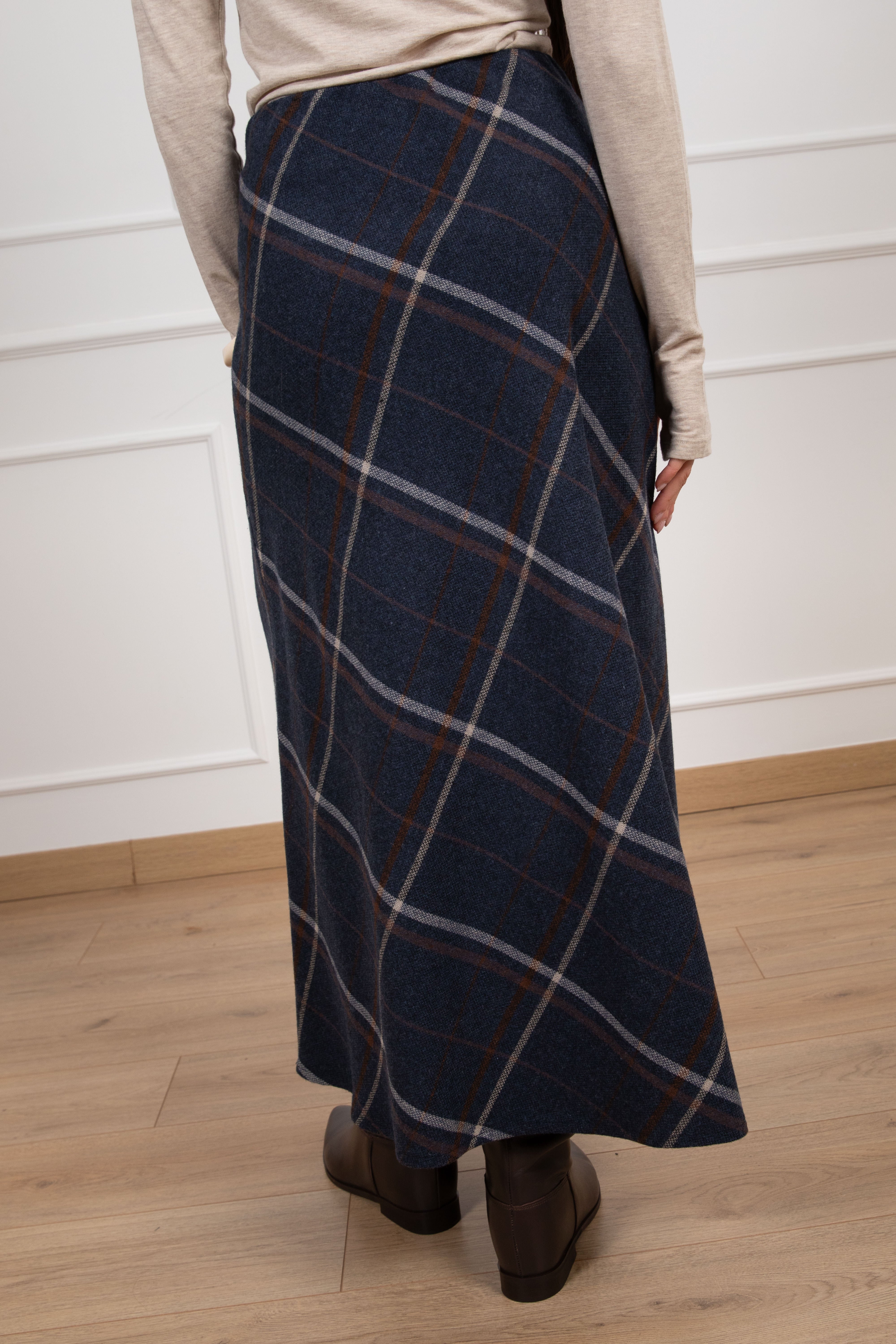 Gonna lunga check in lana Tensione IN