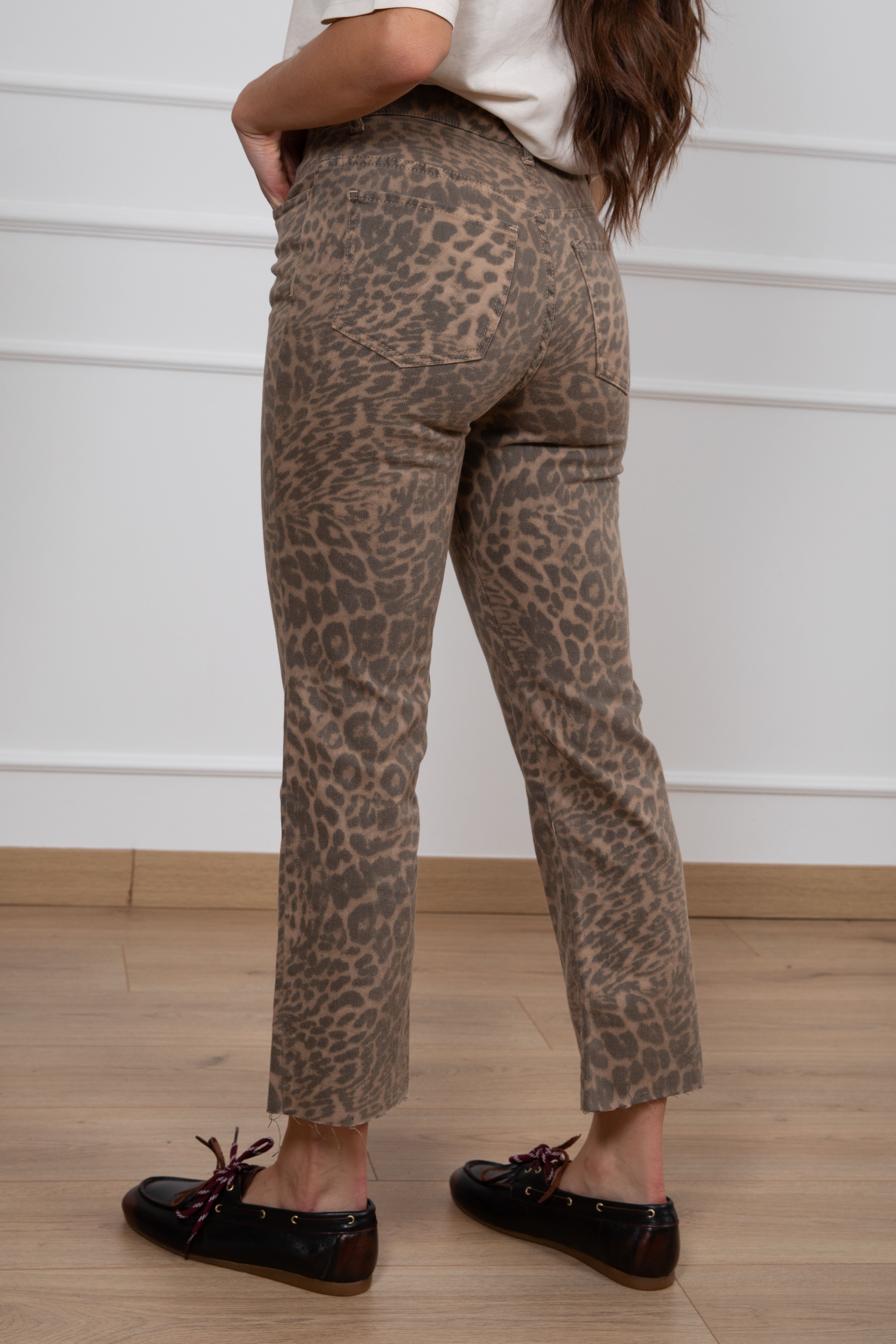 Jeans boot-cut animalier Dixie
