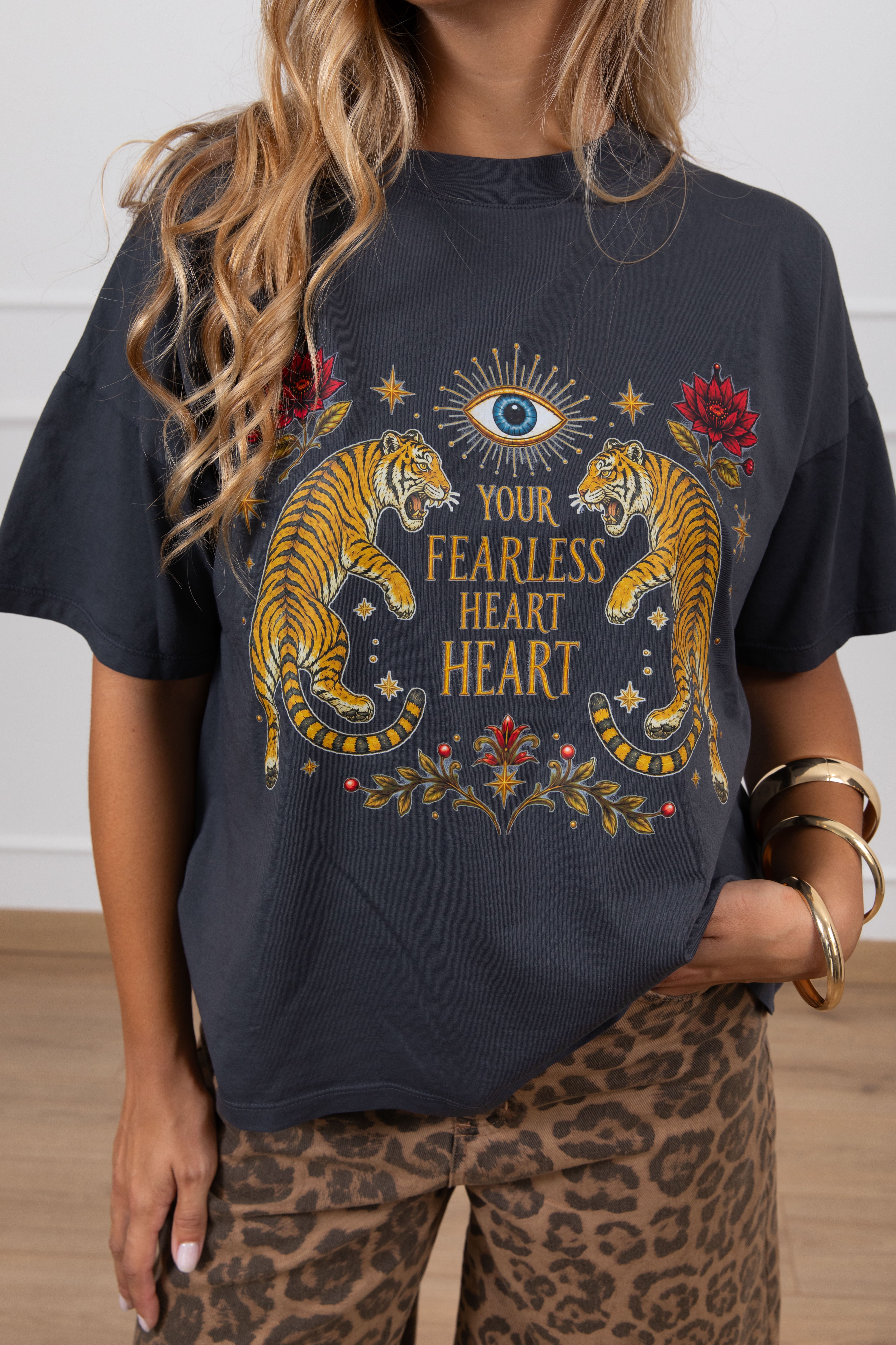 T-shirt over-size "Your fearless heart" ViCOLO