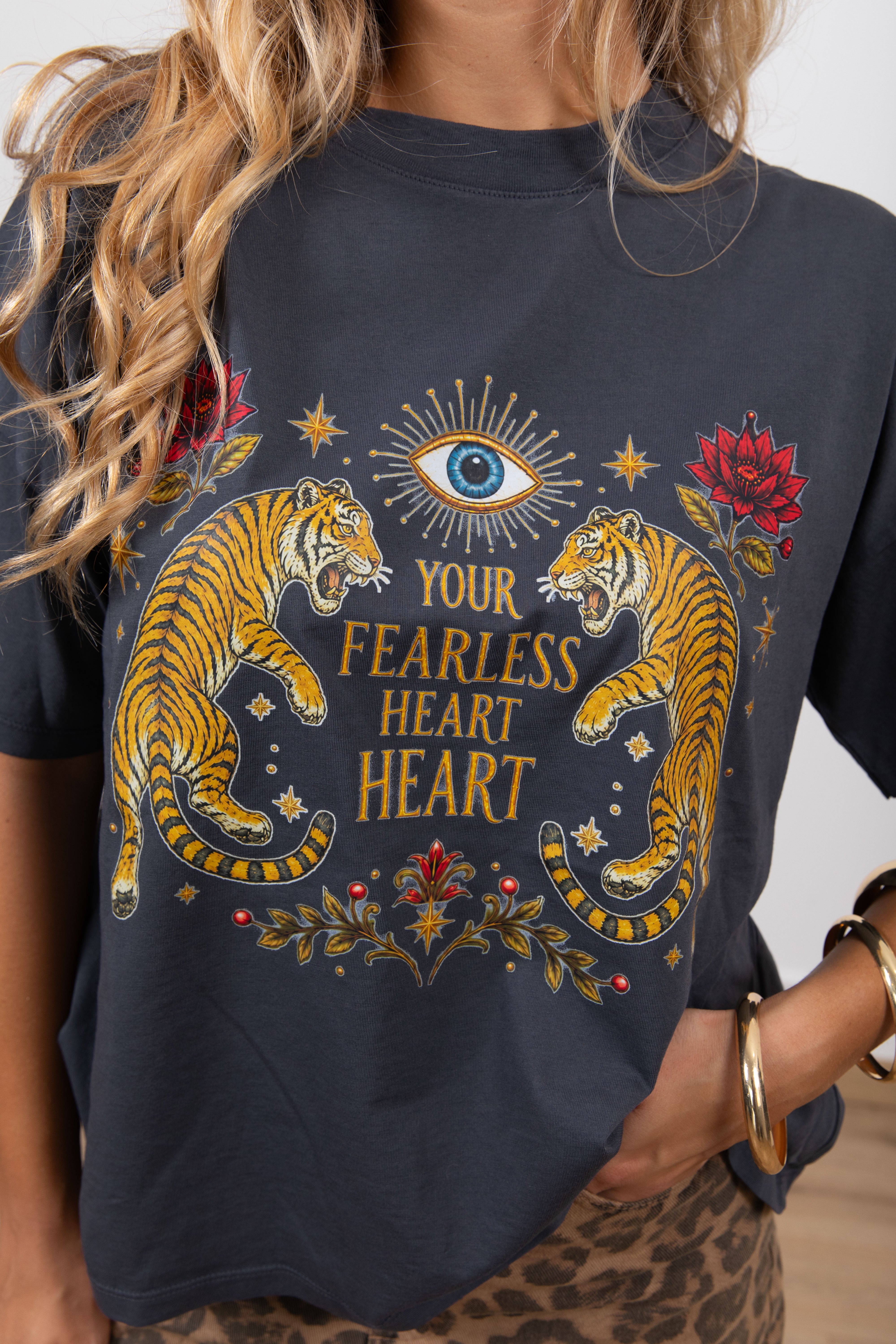 T-shirt over-size "Your fearless heart" ViCOLO