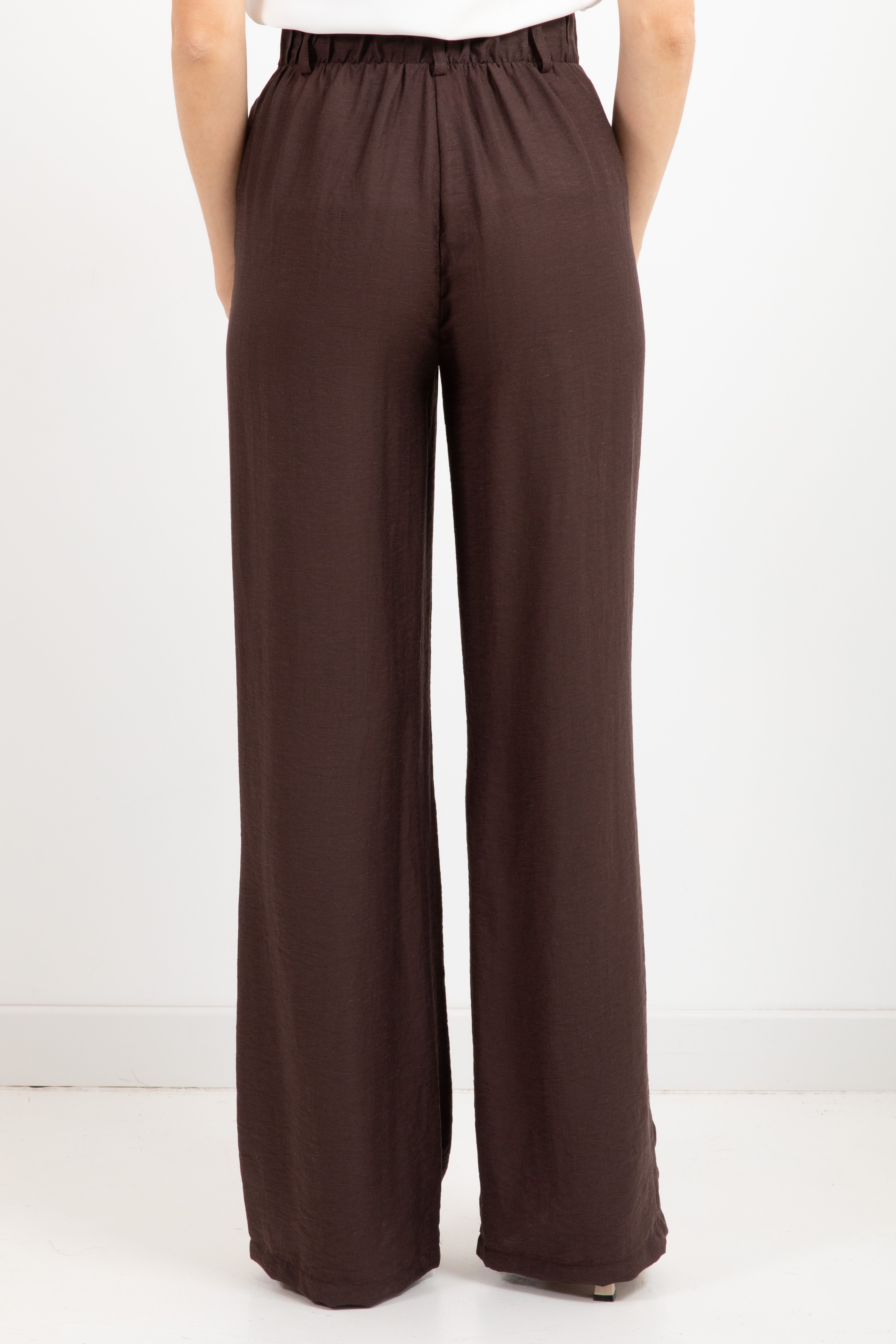 Tailleur giacca mezza manica e pantalone con elastico sul retro Dixie