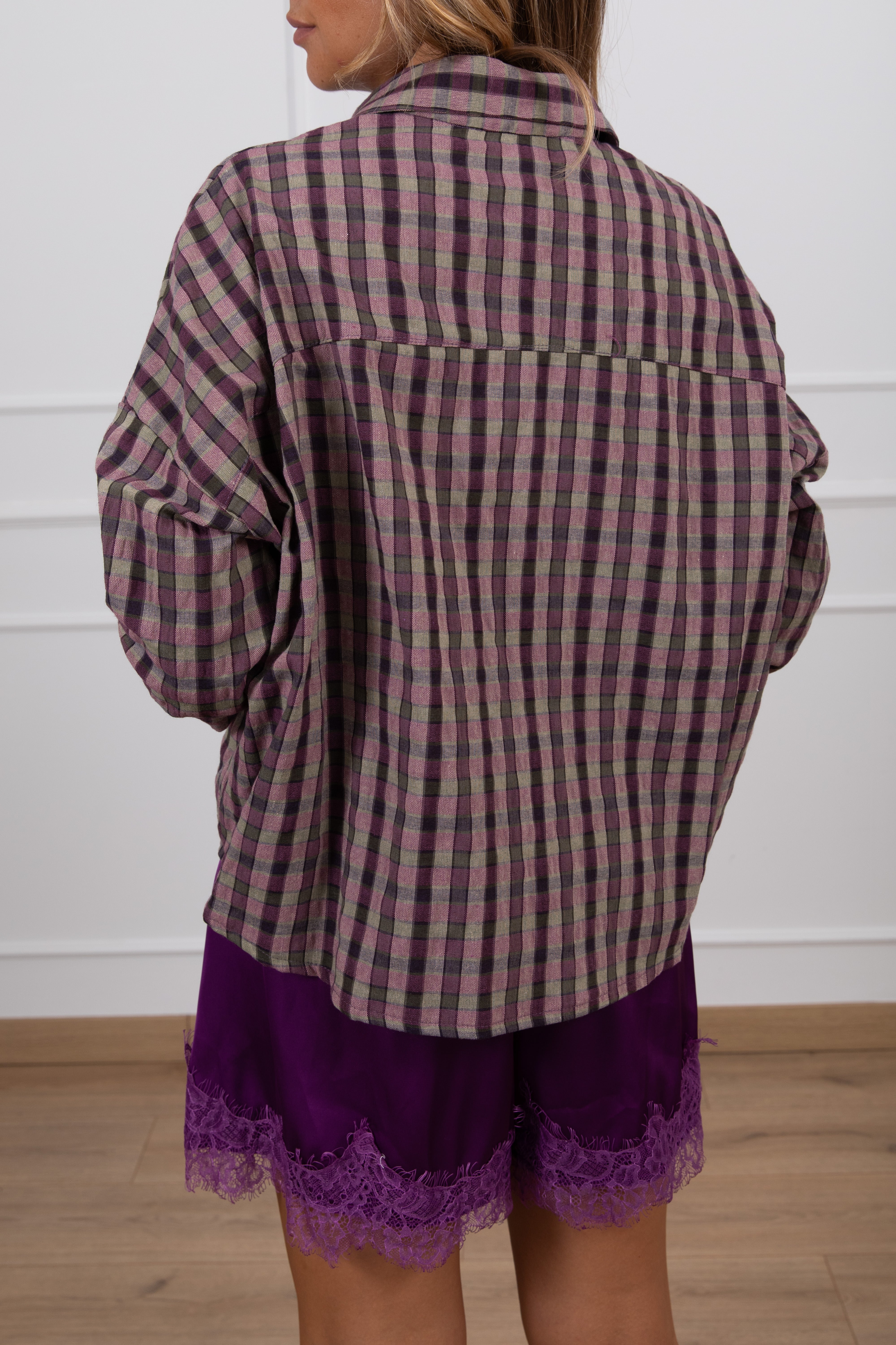 Camicia check variante viola Haveone