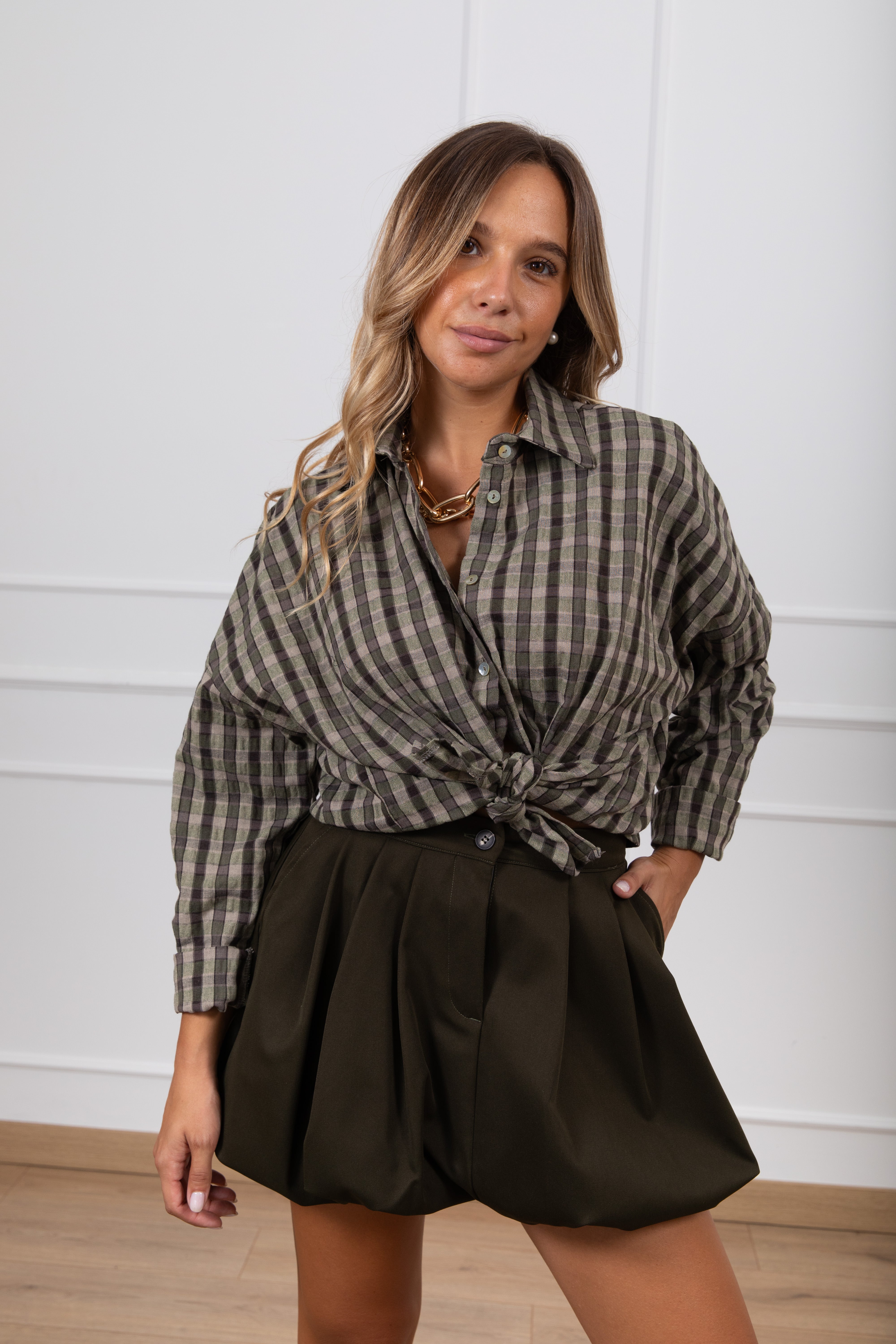 Mini-gonna a palloncino variante militare Haveone