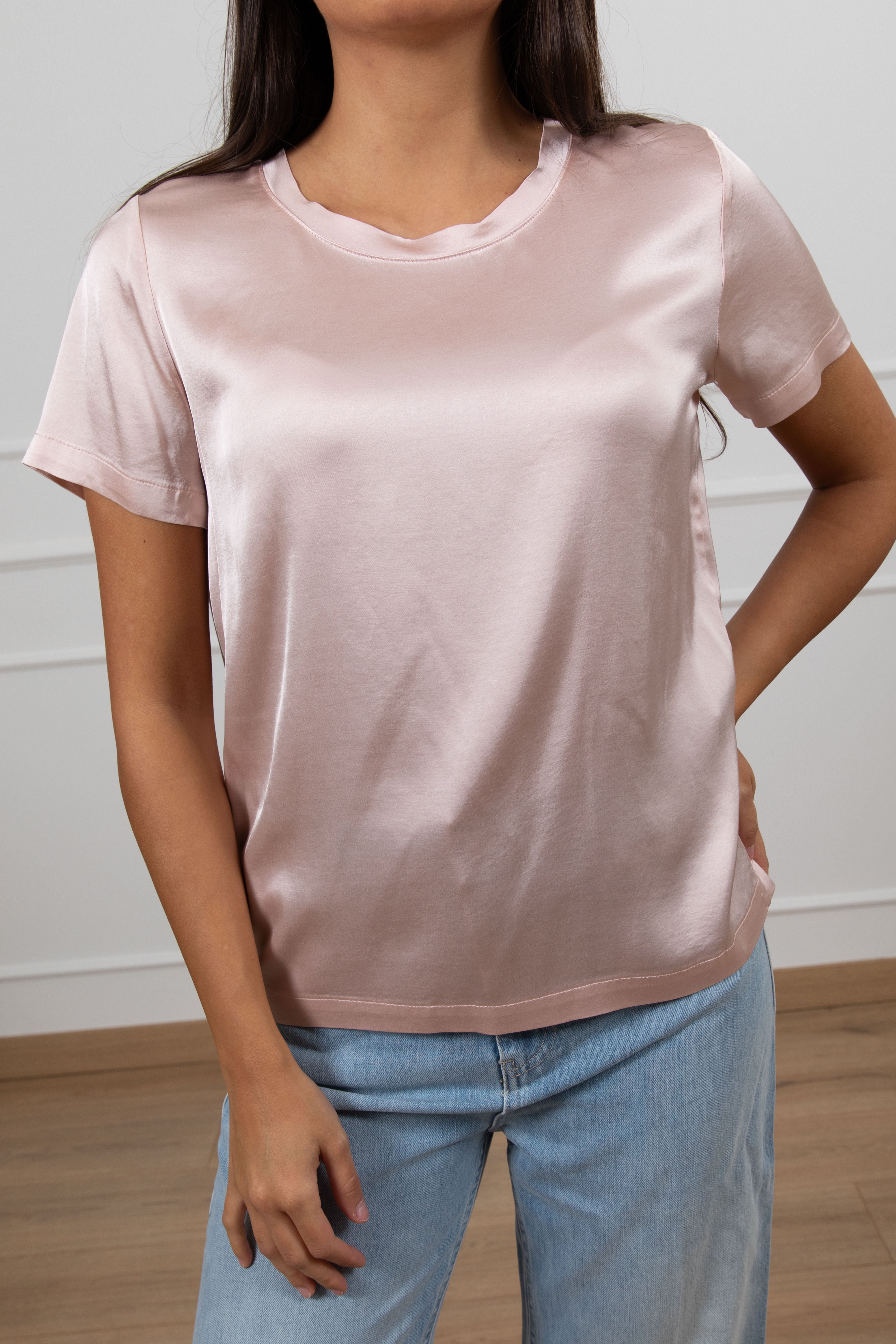 Blusa manica corta in viscosa ViCOLO