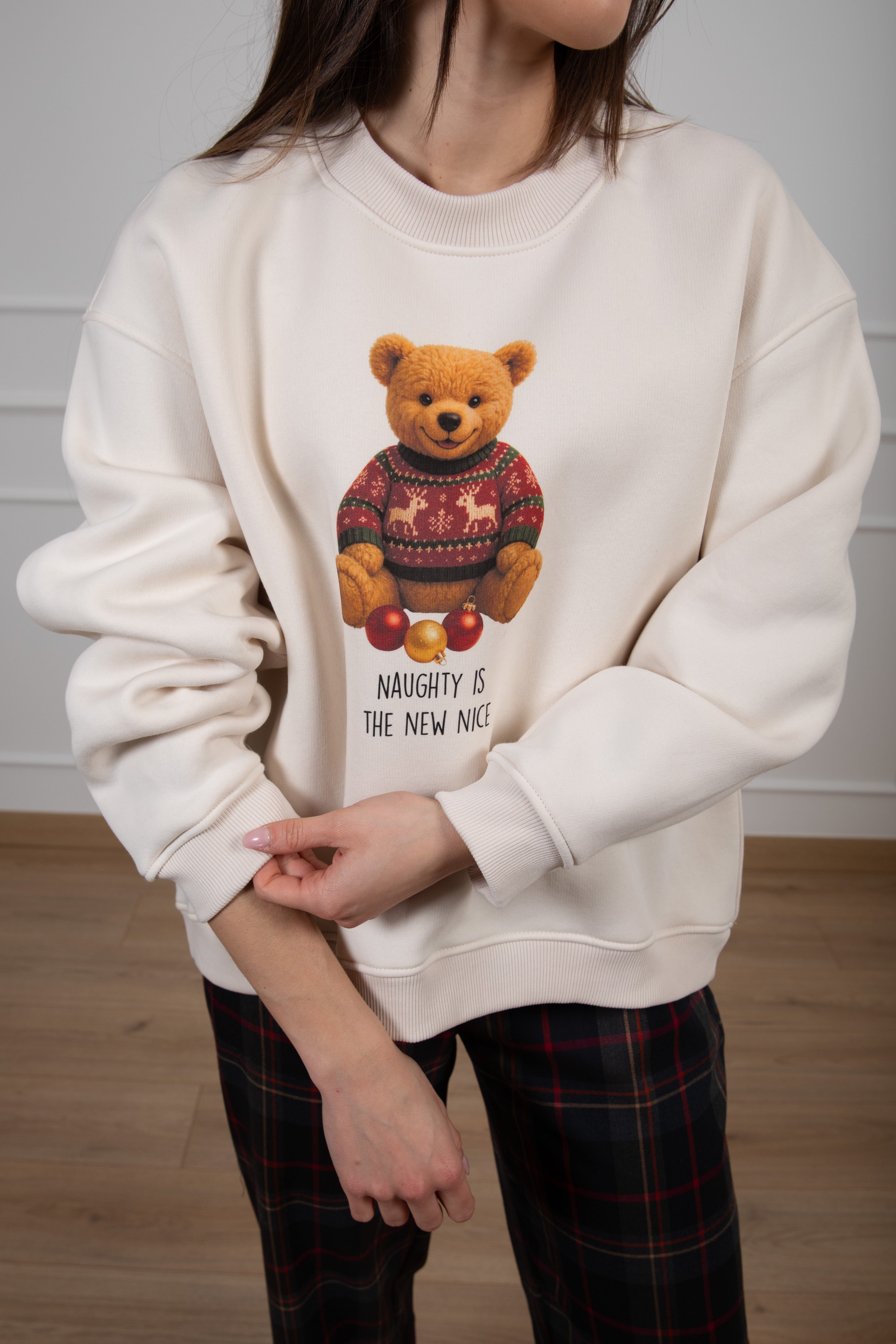 Felpa teddy "Naughty is the new nice" ViCOLO